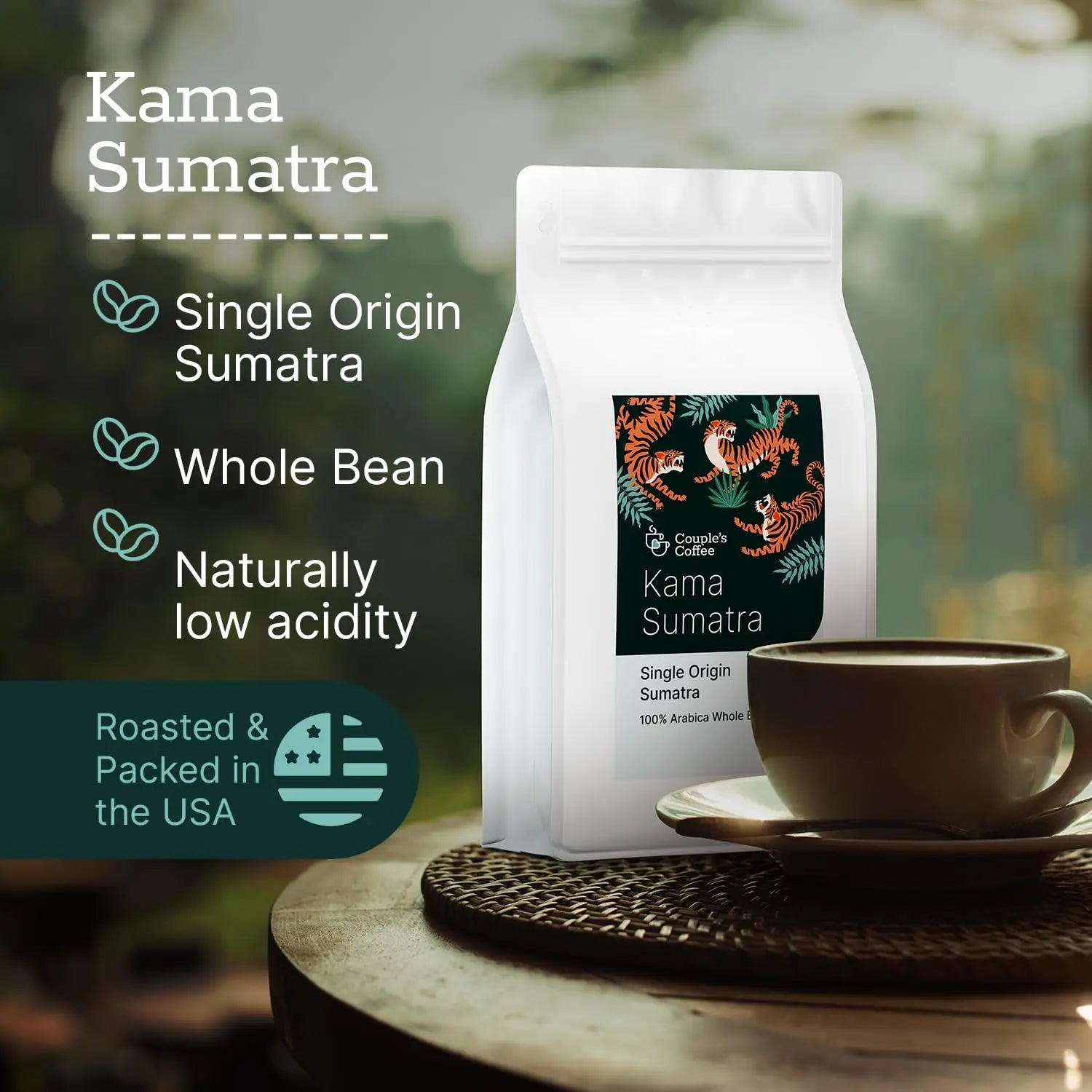Couple's Coffee Ground Coffee | Jamaican Me Crazy Medium Roast Coffee Blend | Made with 100% Arabica Beans | 12oz bag brews about 34 cups i3dyou