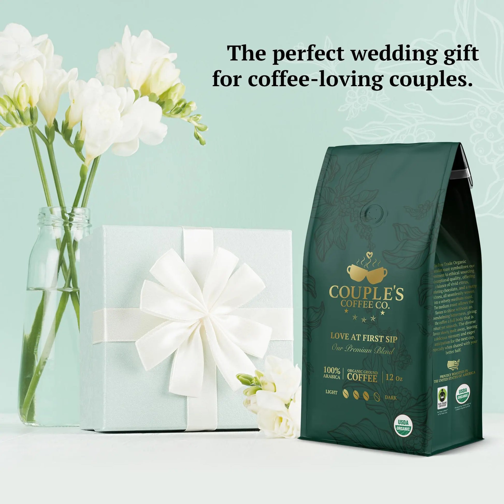 Couple's Coffee Ground Coffee | Jamaican Me Crazy Medium Roast Coffee Blend | Made with 100% Arabica Beans | 12oz bag brews about 34 cups i3dyou