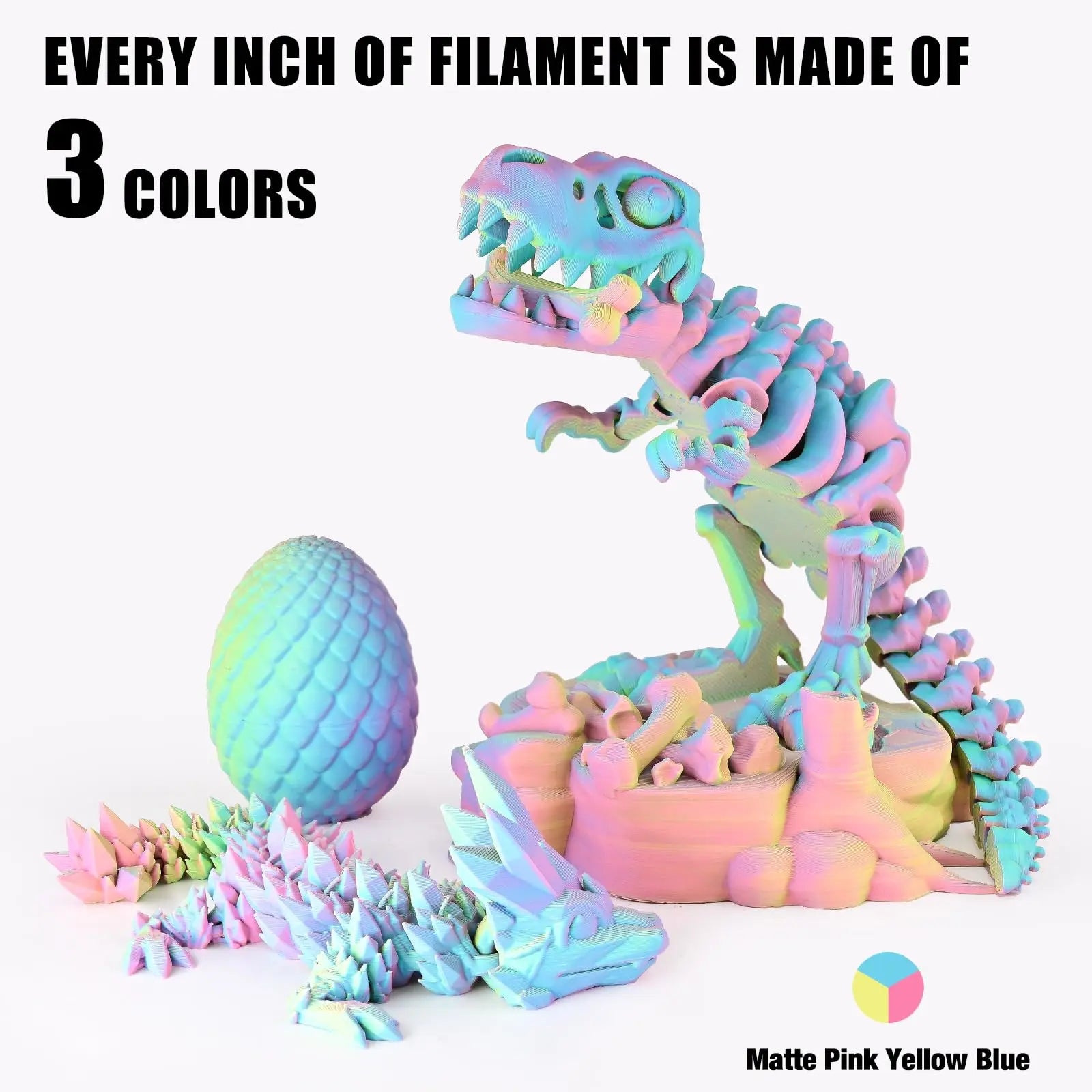 OVV3D 3D Printer Filament, PLA Filament 1.75mm Bundle, Dual Color Filament, Coextrusion 3D Filament, Silk PLA, 3D Printing Filament +/-0.02mm, 200g X 4 Spool i3dyou
