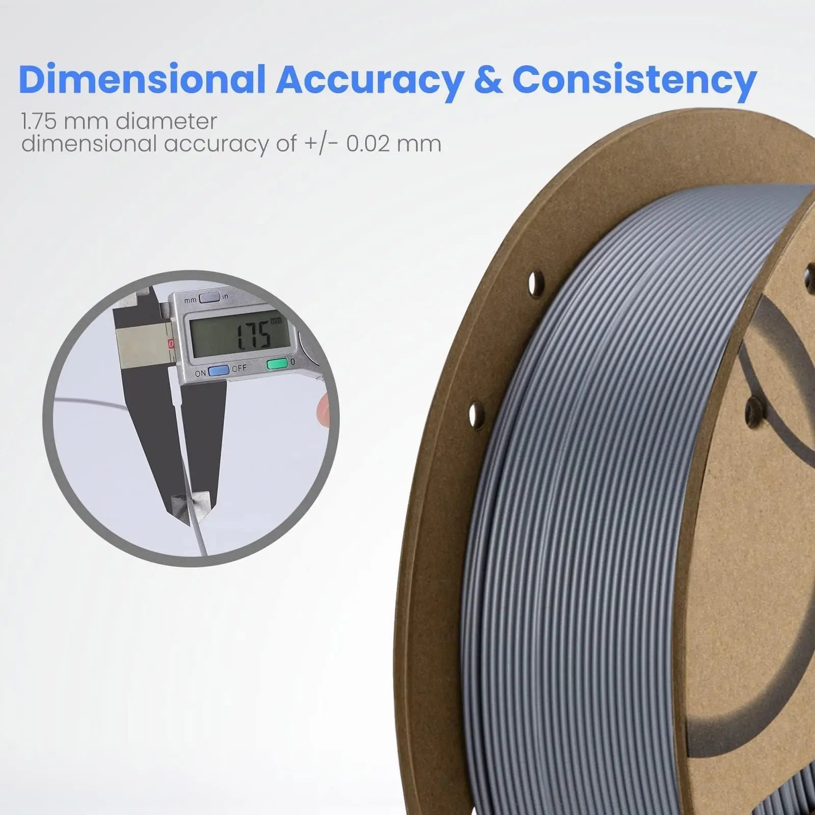 ELEGOO PLA Filament 1.75mm Black 2KG, 3D Printer Filament Dimensional Accuracy +/- 0.02mm, 2 Pack 1kg Cardboard Spool(2.2lbs) 3D Printing Filament Fits for Most FDM 3D Printers i3dyou