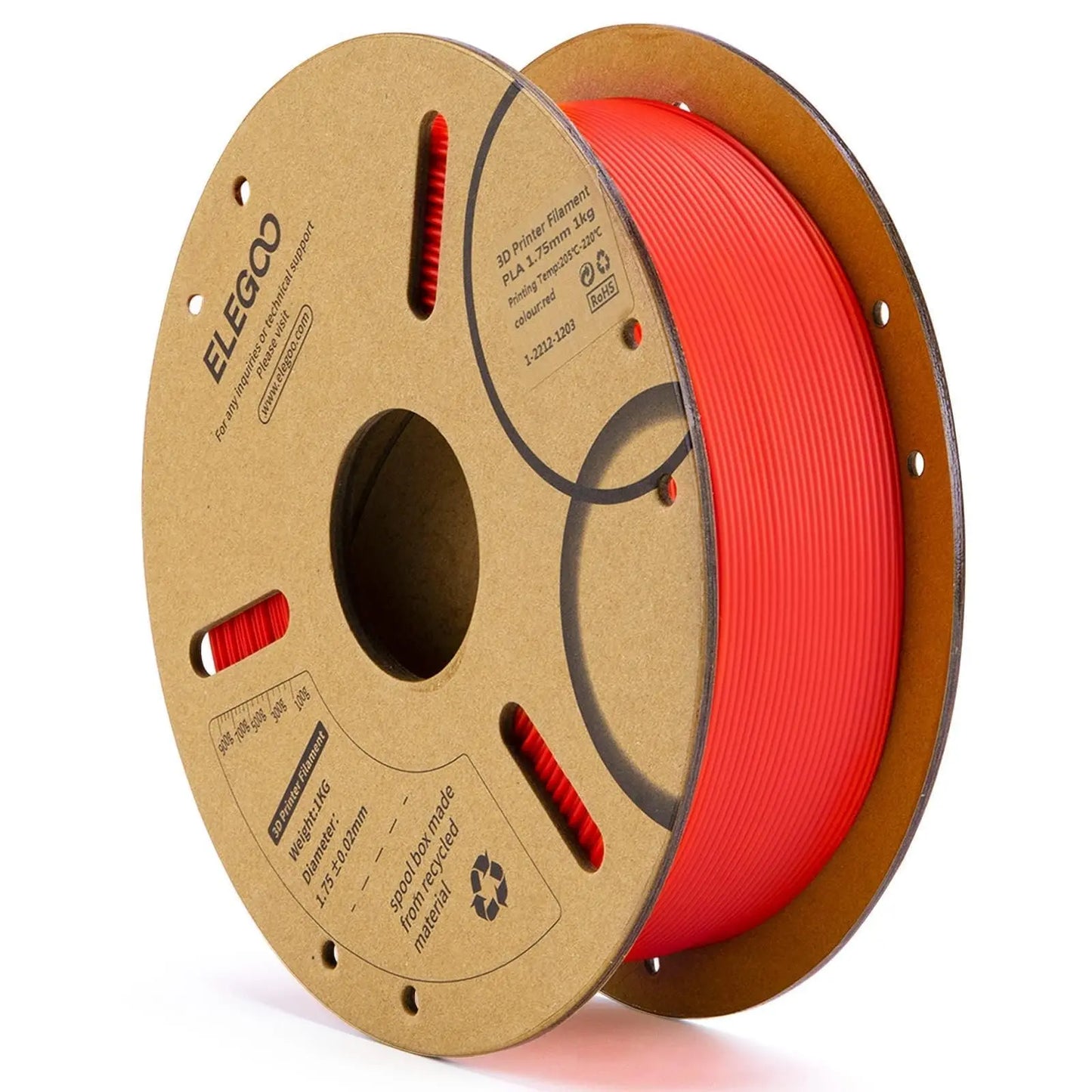 ELEGOO PLA Filament 1.75mm Black 2KG, 3D Printer Filament Dimensional Accuracy +/- 0.02mm, 2 Pack 1kg Cardboard Spool(2.2lbs) 3D Printing Filament Fits for Most FDM 3D Printers i3dyou
