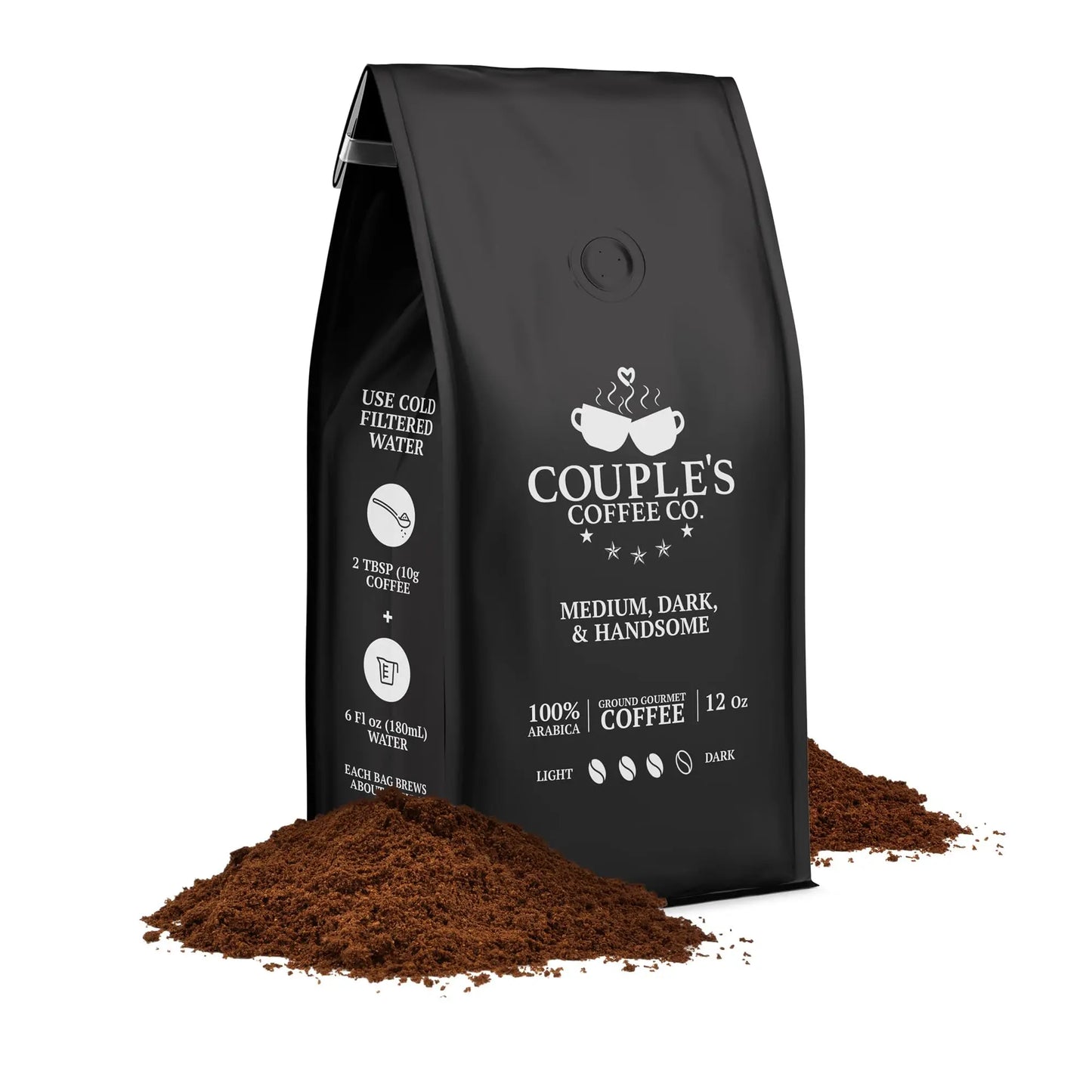 Couple's Coffee Ground Coffee | Jamaican Me Crazy Medium Roast Coffee Blend | Made with 100% Arabica Beans | 12oz bag brews about 34 cups i3dyou