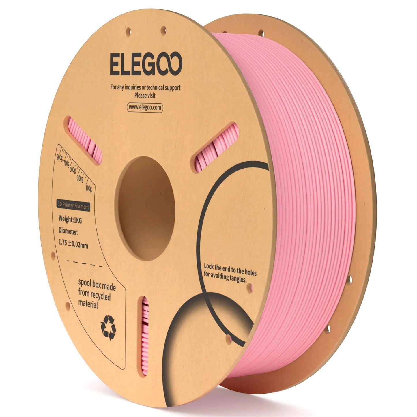 ELEGOO PLA Filament 1.75mm Black 2KG, 3D Printer Filament Dimensional Accuracy +/- 0.02mm, 2 Pack 1kg Cardboard Spool(2.2lbs) 3D Printing Filament Fits for Most FDM 3D Printers i3dyou