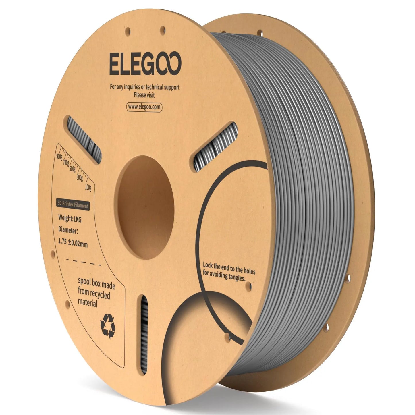 ELEGOO PLA Filament 1.75mm Black 2KG, 3D Printer Filament Dimensional Accuracy +/- 0.02mm, 2 Pack 1kg Cardboard Spool(2.2lbs) 3D Printing Filament Fits for Most FDM 3D Printers i3dyou
