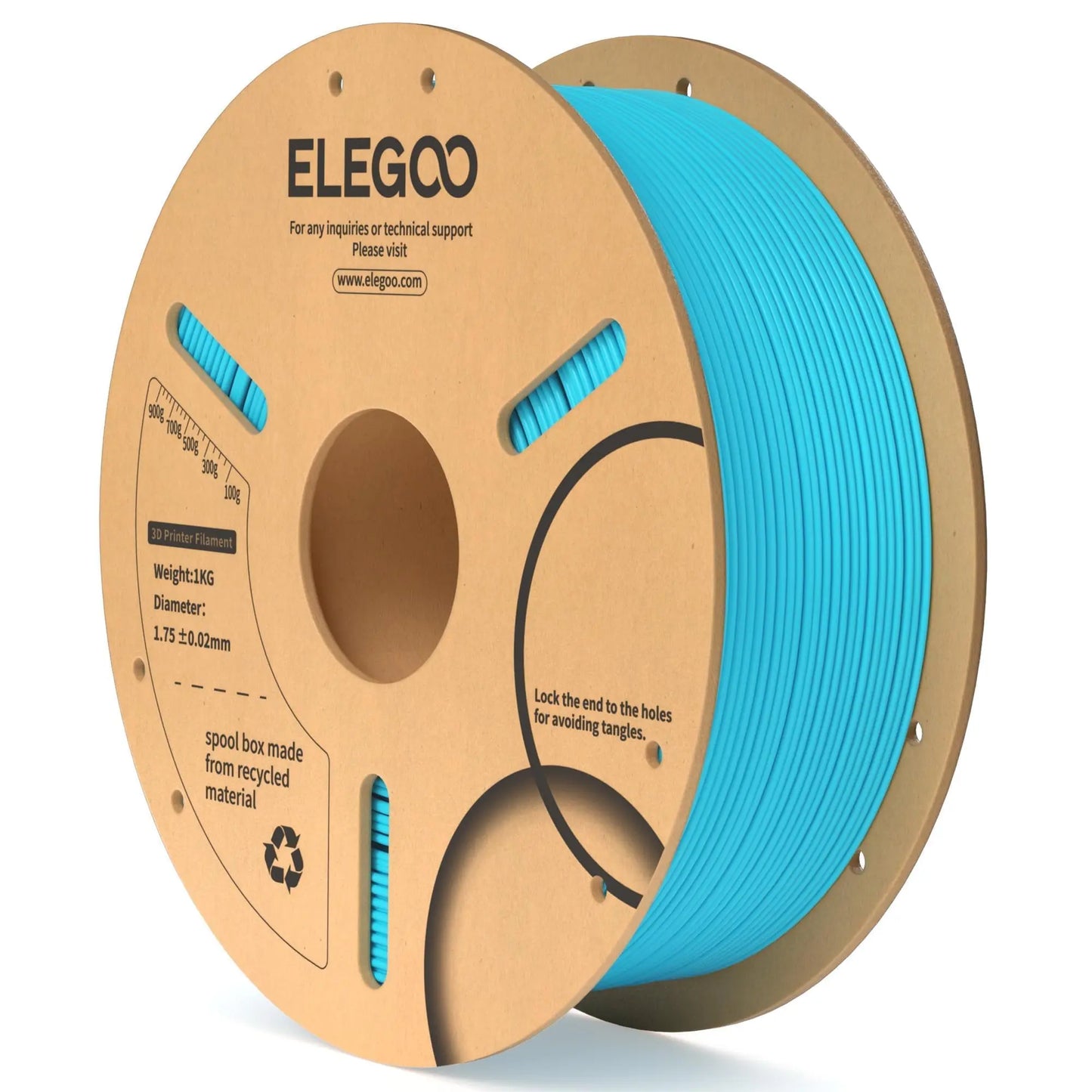 ELEGOO PLA Filament 1.75mm Black 2KG, 3D Printer Filament Dimensional Accuracy +/- 0.02mm, 2 Pack 1kg Cardboard Spool(2.2lbs) 3D Printing Filament Fits for Most FDM 3D Printers i3dyou