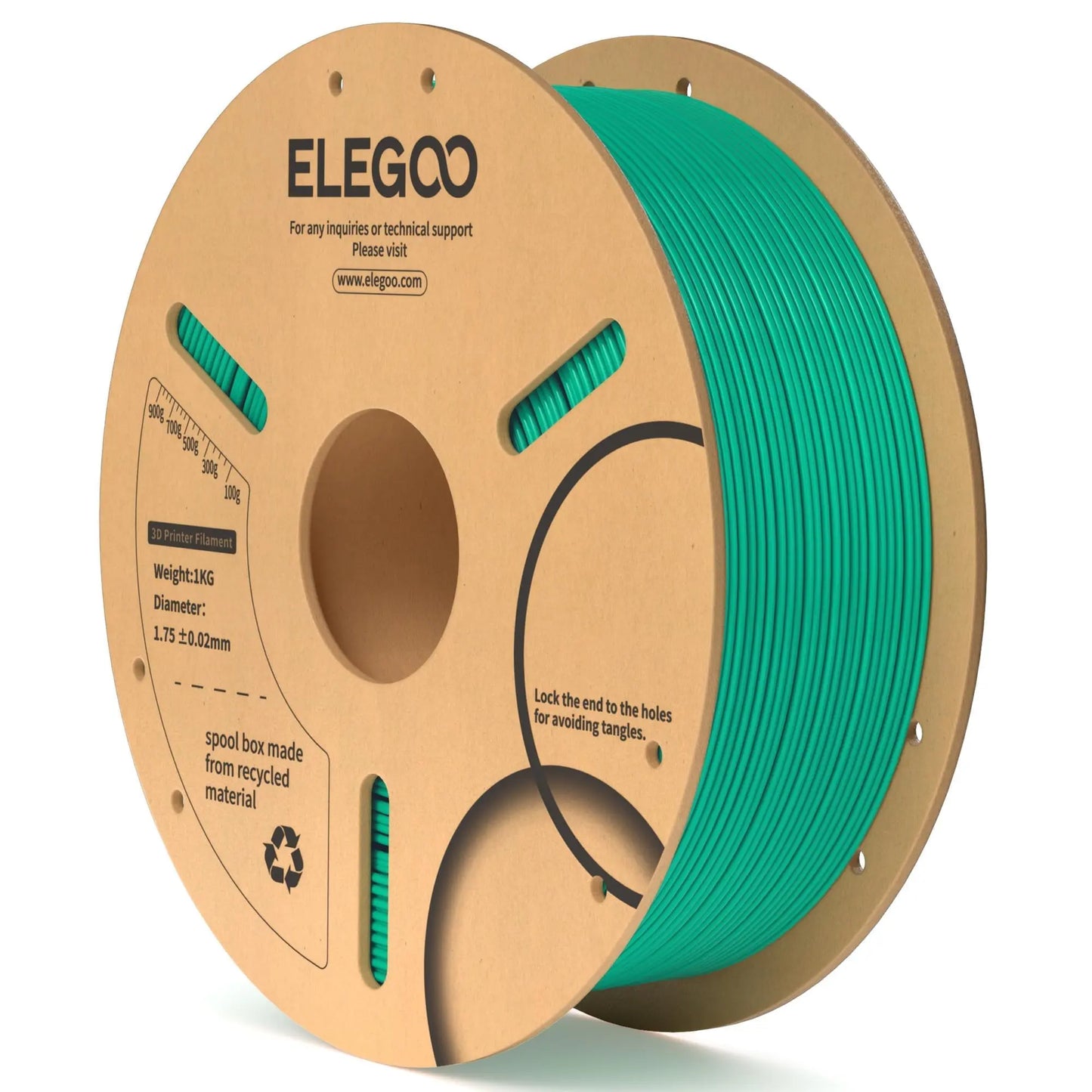 ELEGOO PLA Filament 1.75mm Black 2KG, 3D Printer Filament Dimensional Accuracy +/- 0.02mm, 2 Pack 1kg Cardboard Spool(2.2lbs) 3D Printing Filament Fits for Most FDM 3D Printers i3dyou