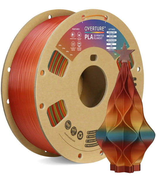 OVERTURE PLA Filament 1.75mm PLA 3D Printer Filament, 1kg Cardboard Spool (2.2lbs), Dimensional Accuracy +/- 0.02mm, Fit Most FDM Printer (Black 1-Pack) i3dyou