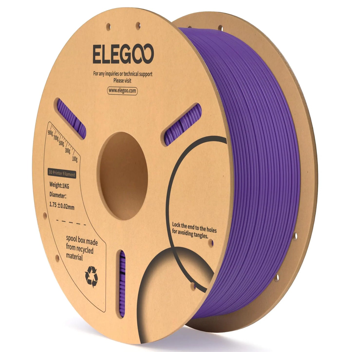 ELEGOO PLA Filament 1.75mm Black 2KG, 3D Printer Filament Dimensional Accuracy +/- 0.02mm, 2 Pack 1kg Cardboard Spool(2.2lbs) 3D Printing Filament Fits for Most FDM 3D Printers i3dyou