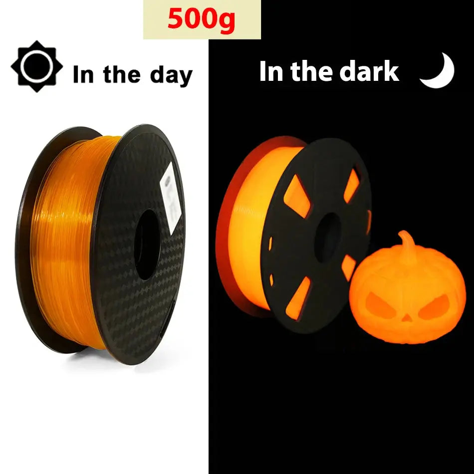 PLA Luminous Filament Rainbow Noctilucent Red Blue Luminous 250g, 500g PLA 3D Printing Plastic wire Vacuum Packaging i3dyou