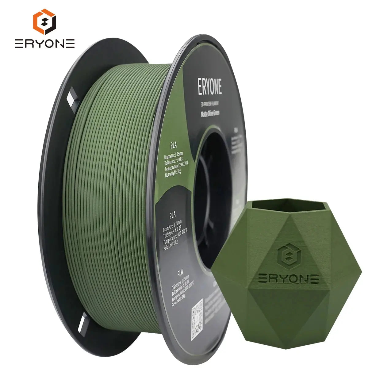 ERYONE Matte PLA Filament 1KG Spool 1.75mm 1.45 Density (g/cm3) Matte PLA Filament For FDM 3D Printer Fast Free Shipping i3dyou