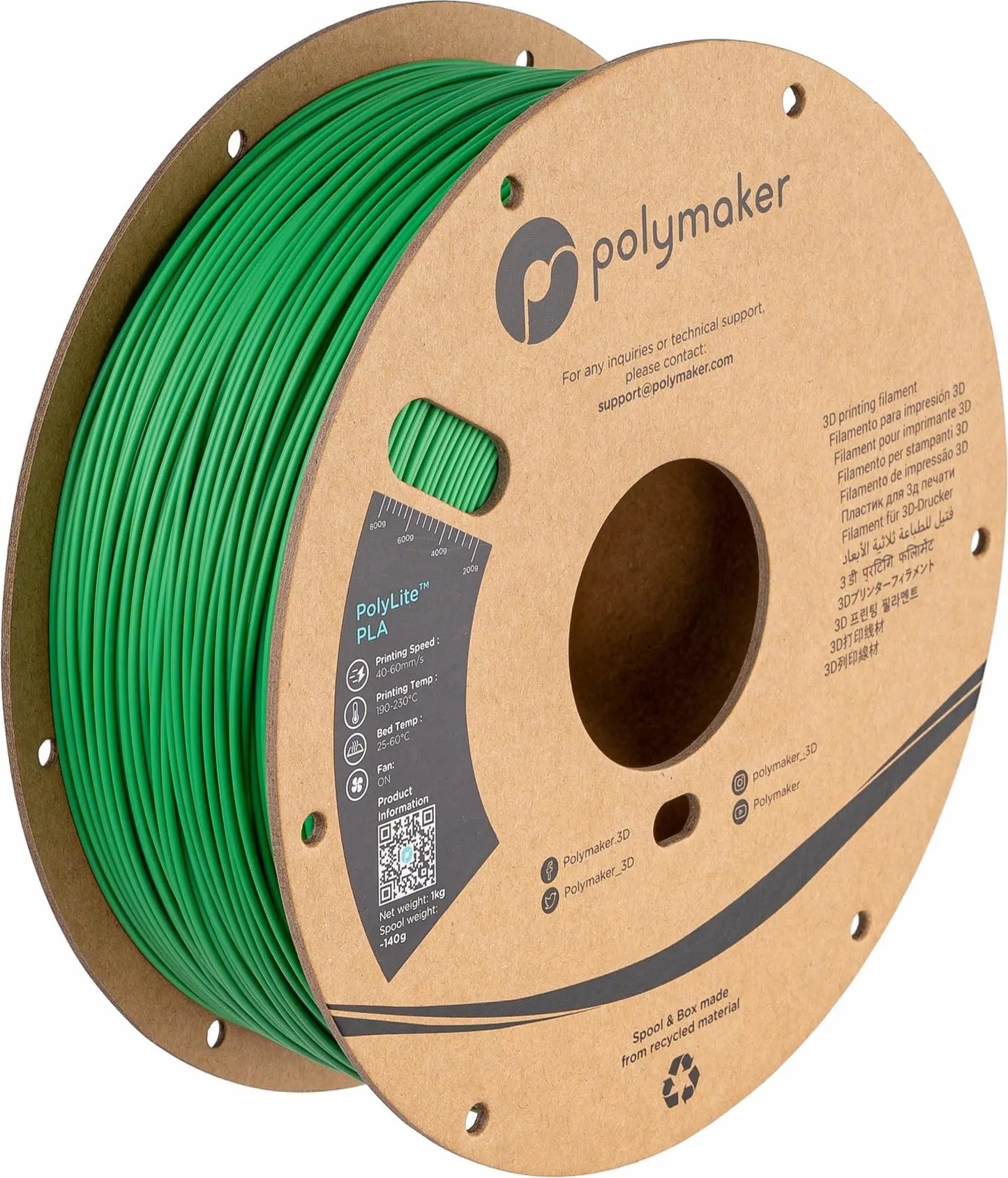 PLA Filament, Natural 3D Printer PLA Filament 1.75mm 1kg - PolyLite 3D Printing PLA Filament, Dimensional Accuracy +/- 0.03mm, Compatible with Most 3D Printer, Natural i3dyou