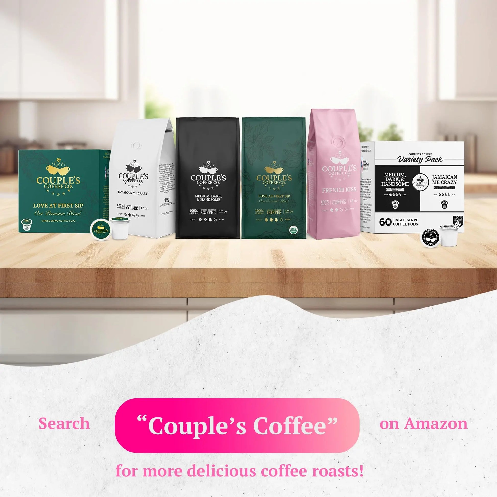 Couple's Coffee Ground Coffee | Jamaican Me Crazy Medium Roast Coffee Blend | Made with 100% Arabica Beans | 12oz bag brews about 34 cups i3dyou