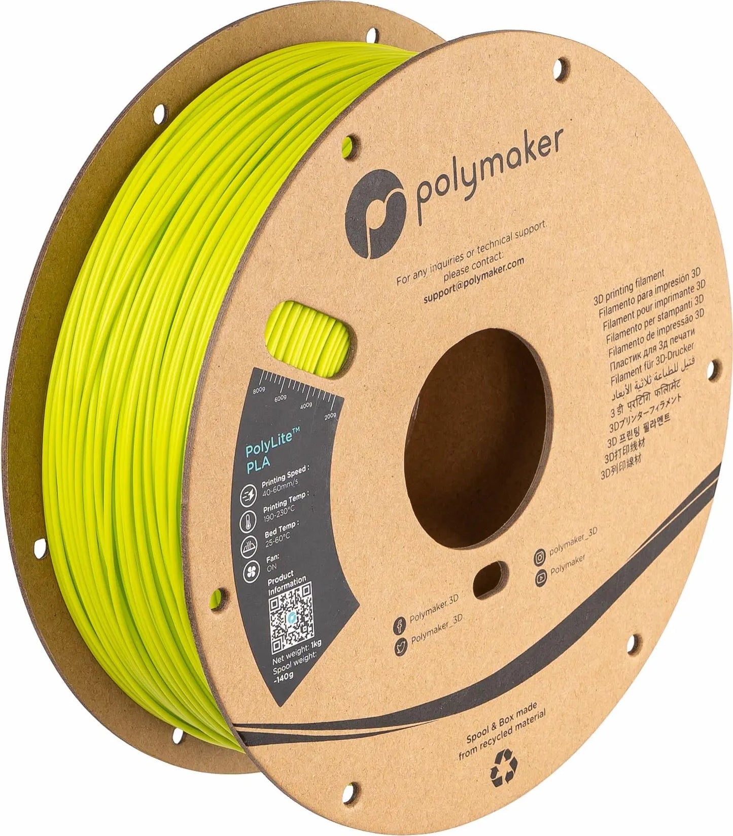 PLA Filament, Natural 3D Printer PLA Filament 1.75mm 1kg - PolyLite 3D Printing PLA Filament, Dimensional Accuracy +/- 0.03mm, Compatible with Most 3D Printer, Natural i3dyou