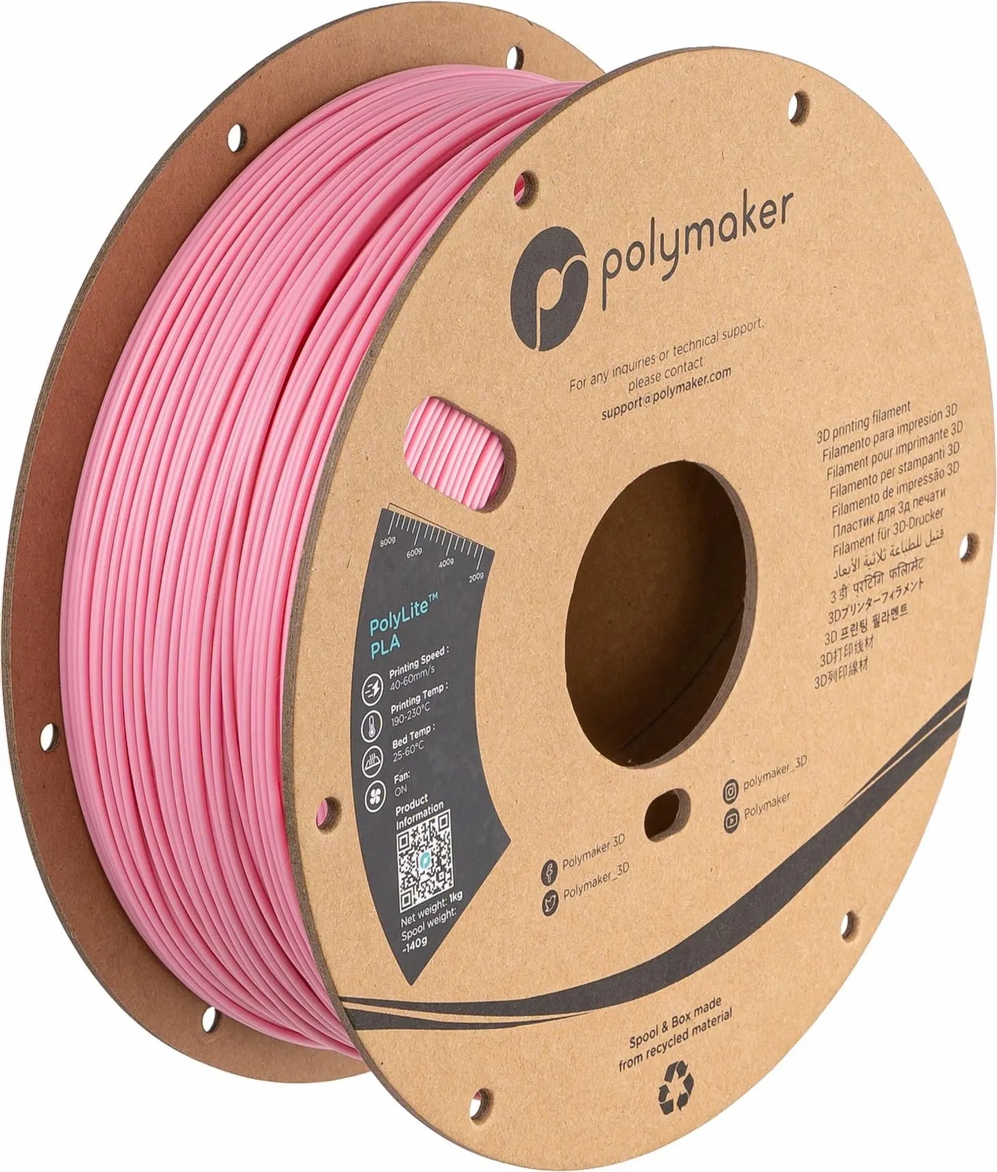 PLA Filament, Natural 3D Printer PLA Filament 1.75mm 1kg - PolyLite 3D Printing PLA Filament, Dimensional Accuracy +/- 0.03mm, Compatible with Most 3D Printer, Natural i3dyou