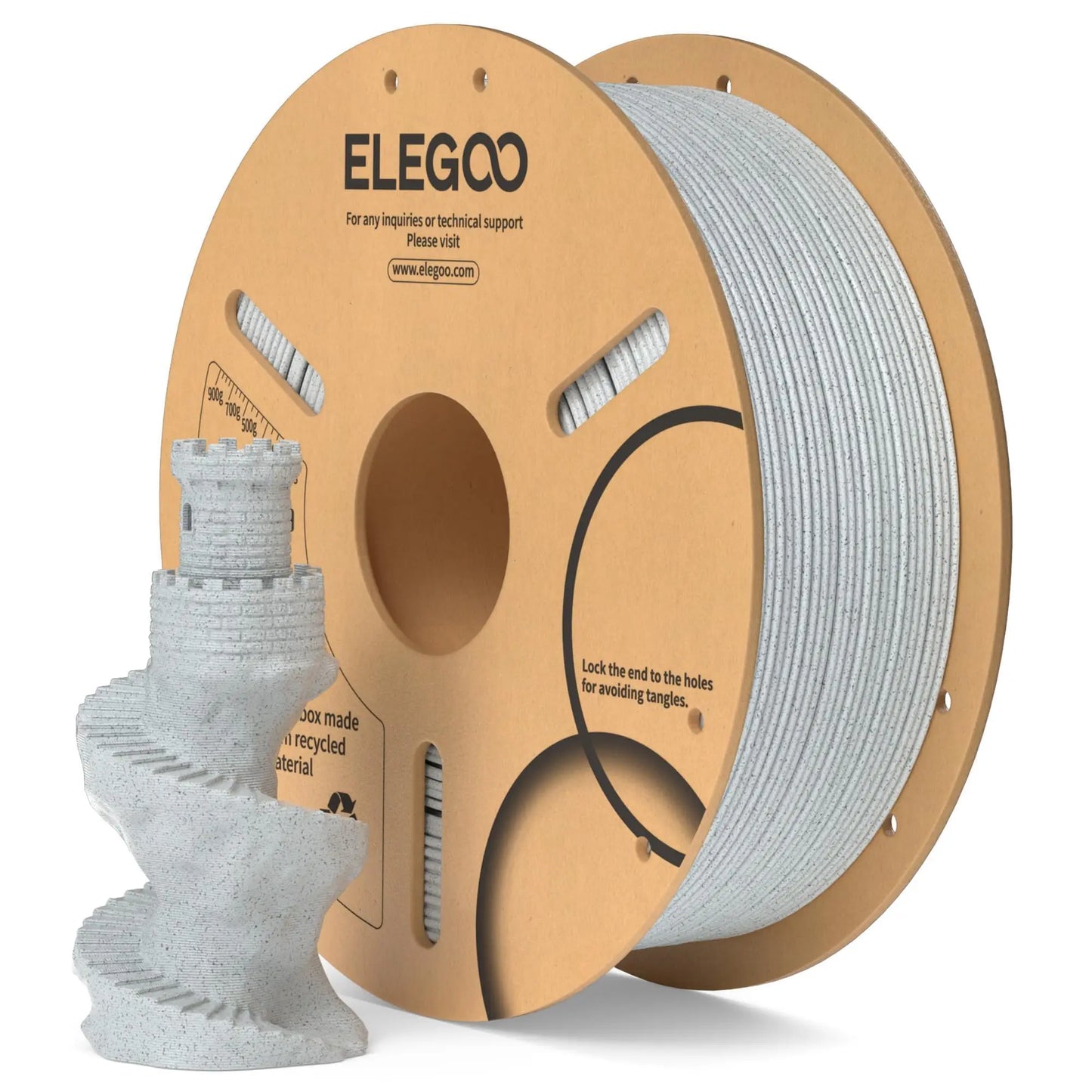 ELEGOO PLA Filament 1.75mm Black 2KG, 3D Printer Filament Dimensional Accuracy +/- 0.02mm, 2 Pack 1kg Cardboard Spool(2.2lbs) 3D Printing Filament Fits for Most FDM 3D Printers i3dyou
