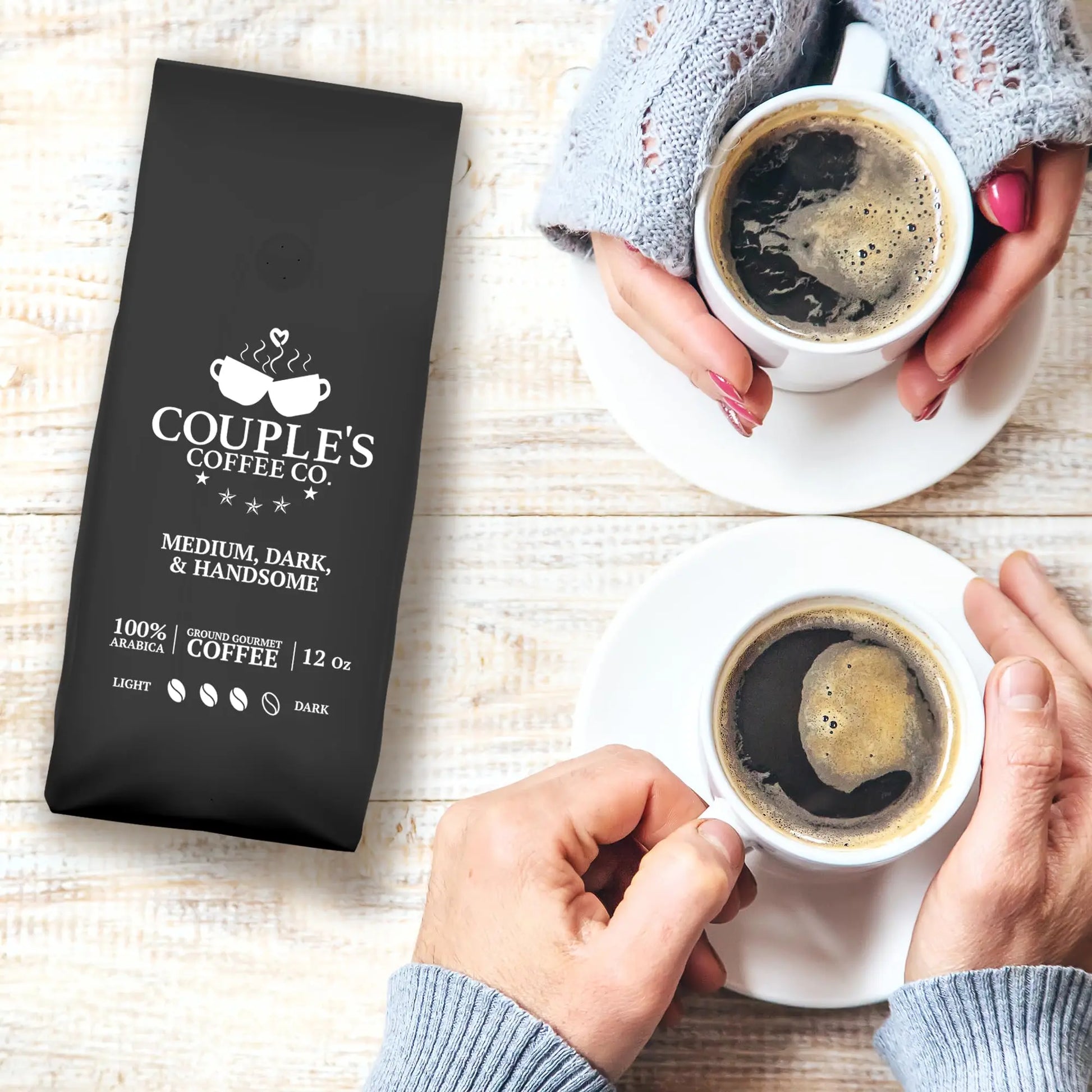 Couple's Coffee Ground Coffee | Jamaican Me Crazy Medium Roast Coffee Blend | Made with 100% Arabica Beans | 12oz bag brews about 34 cups i3dyou