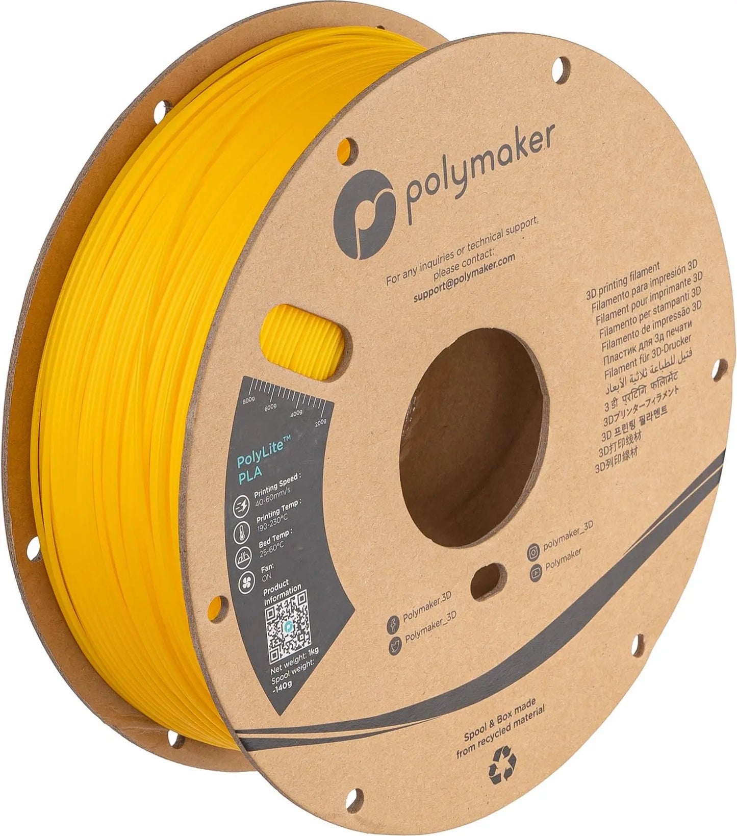 PLA Filament, Natural 3D Printer PLA Filament 1.75mm 1kg - PolyLite 3D Printing PLA Filament, Dimensional Accuracy +/- 0.03mm, Compatible with Most 3D Printer, Natural i3dyou