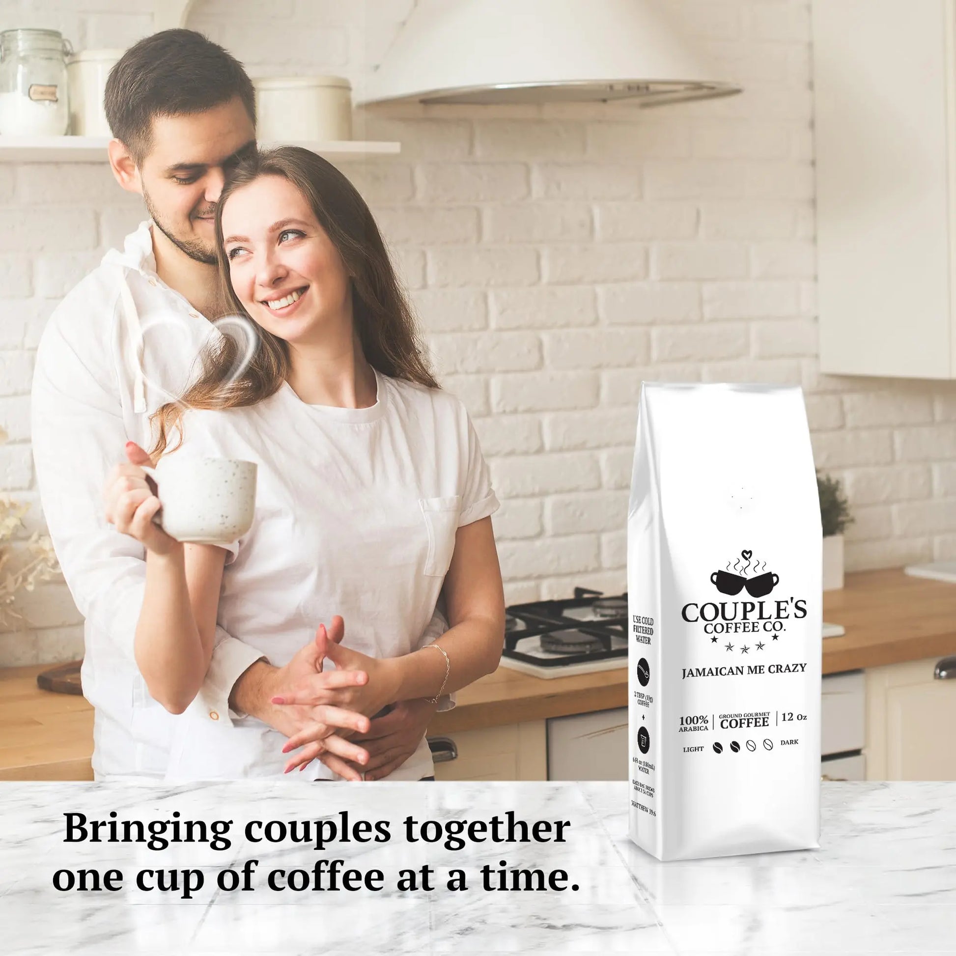 Couple's Coffee Ground Coffee | Jamaican Me Crazy Medium Roast Coffee Blend | Made with 100% Arabica Beans | 12oz bag brews about 34 cups i3dyou