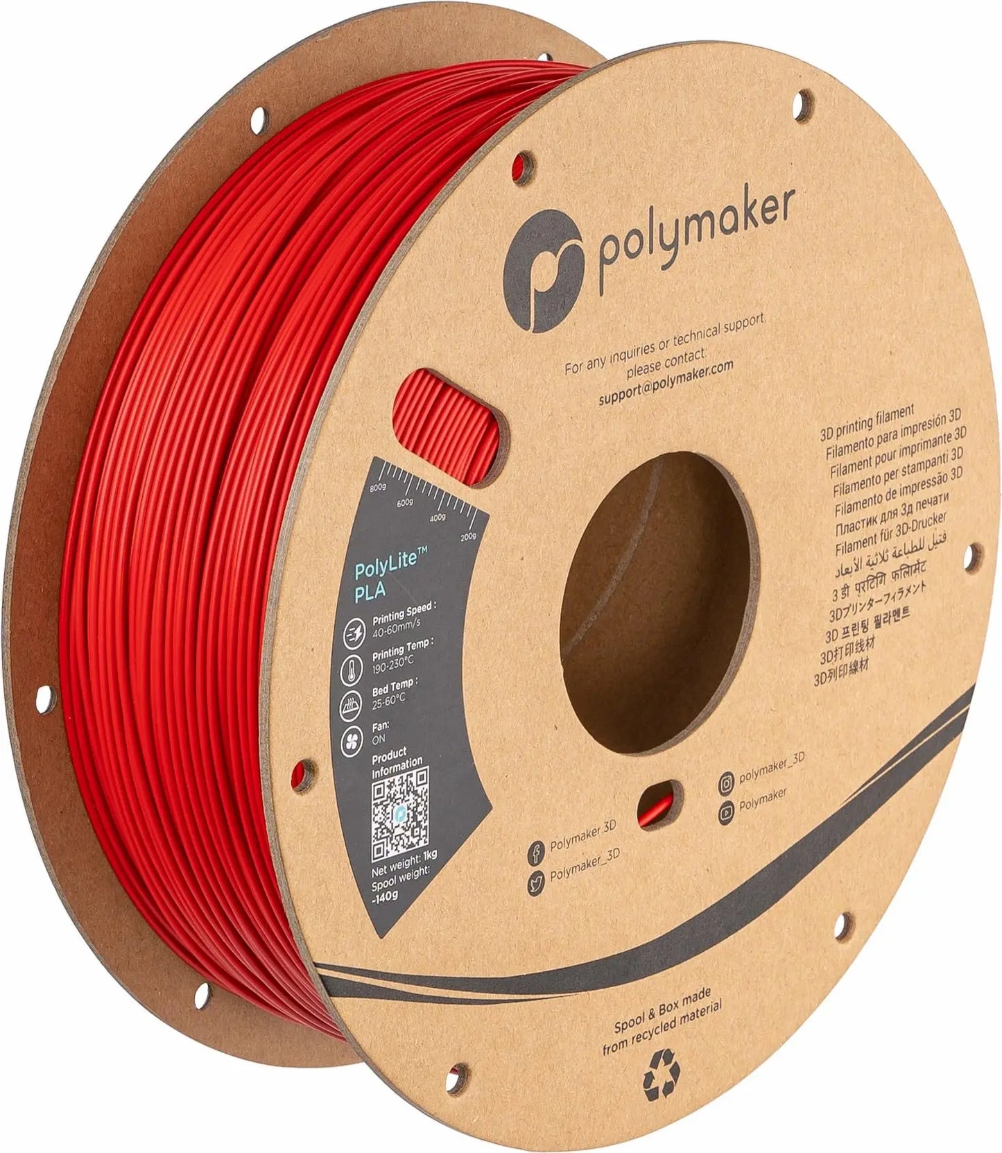 PLA Filament, Natural 3D Printer PLA Filament 1.75mm 1kg - PolyLite 3D Printing PLA Filament, Dimensional Accuracy +/- 0.03mm, Compatible with Most 3D Printer, Natural i3dyou