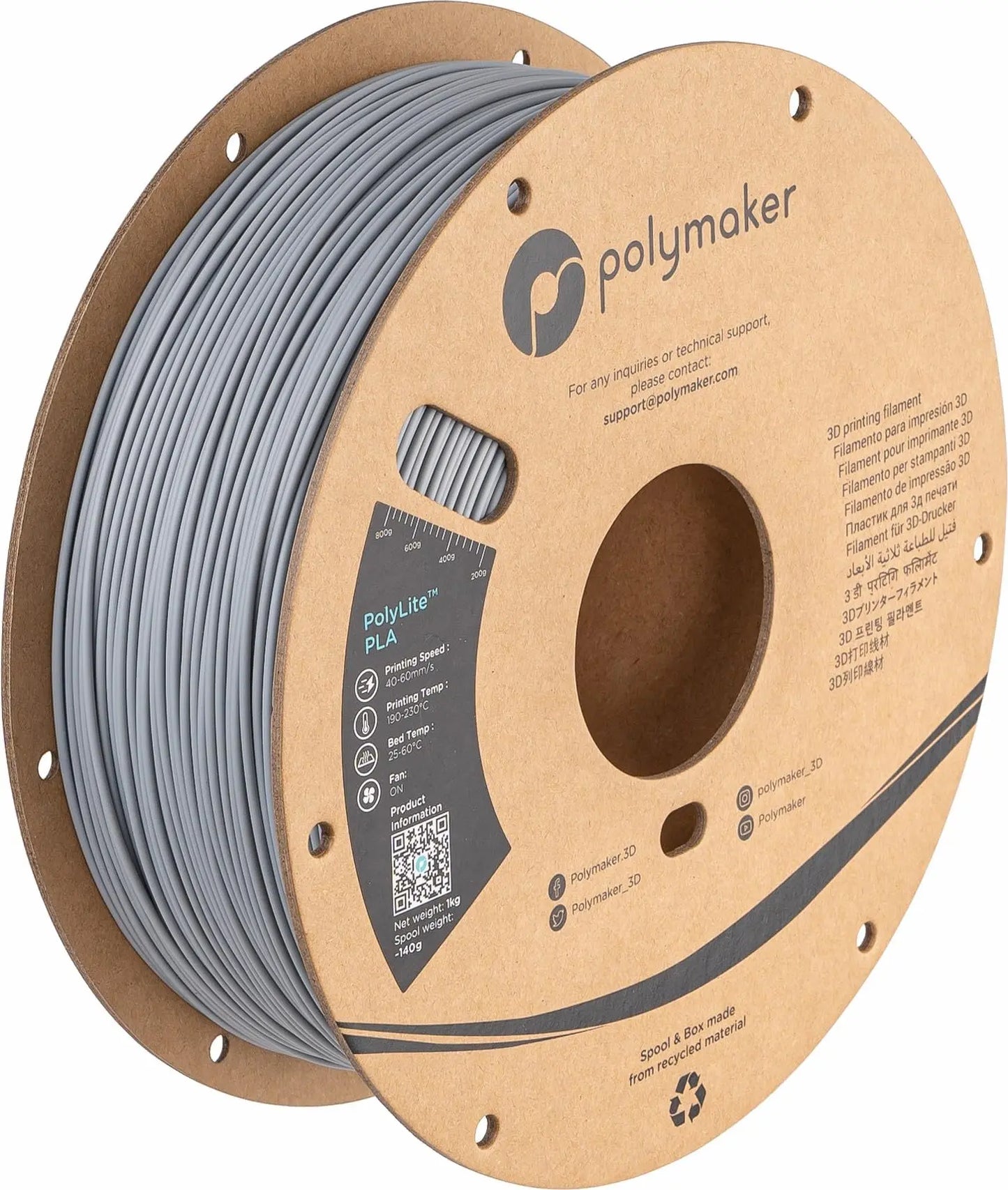 PLA Filament, Natural 3D Printer PLA Filament 1.75mm 1kg - PolyLite 3D Printing PLA Filament, Dimensional Accuracy +/- 0.03mm, Compatible with Most 3D Printer, Natural i3dyou