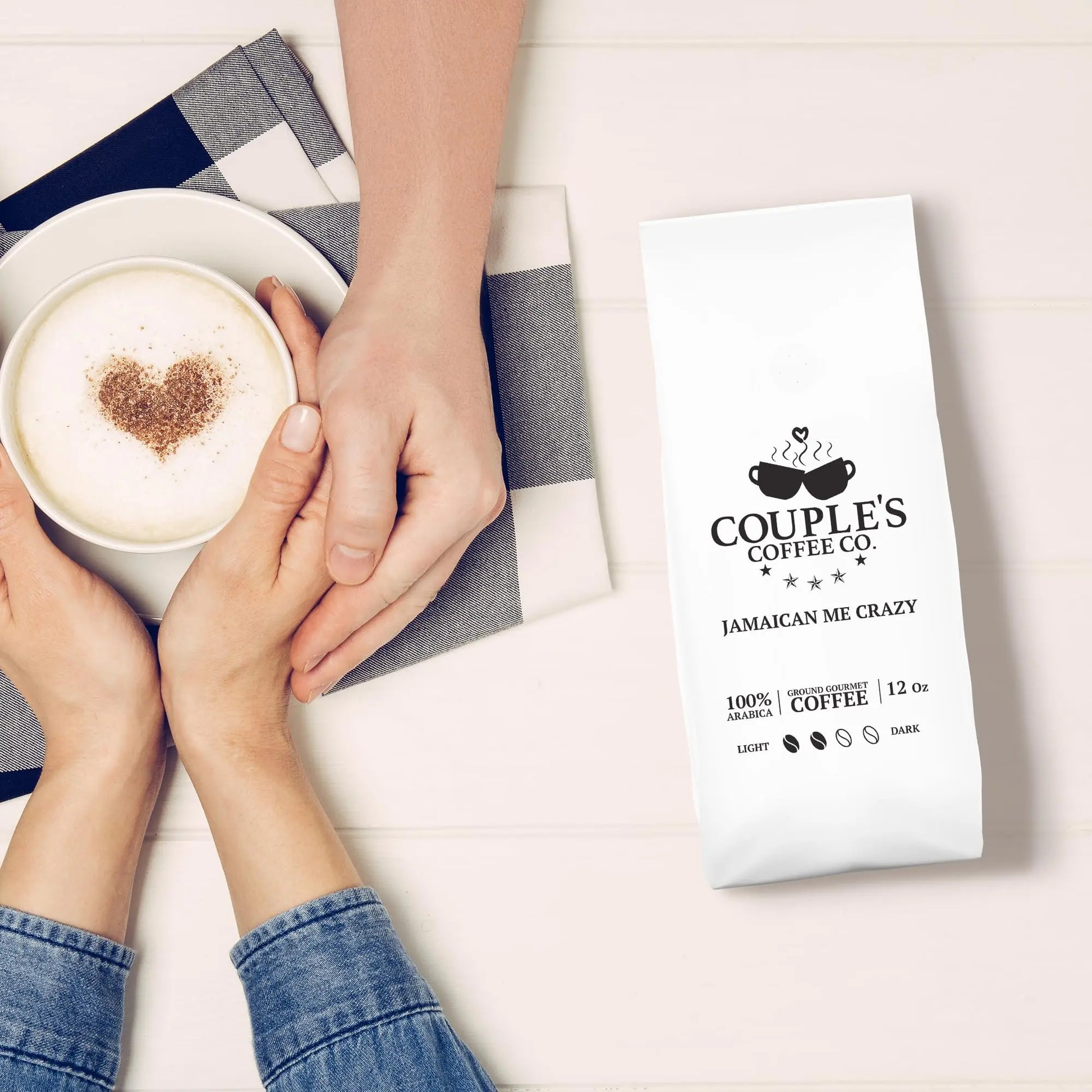 Couple's Coffee Ground Coffee | Jamaican Me Crazy Medium Roast Coffee Blend | Made with 100% Arabica Beans | 12oz bag brews about 34 cups i3dyou