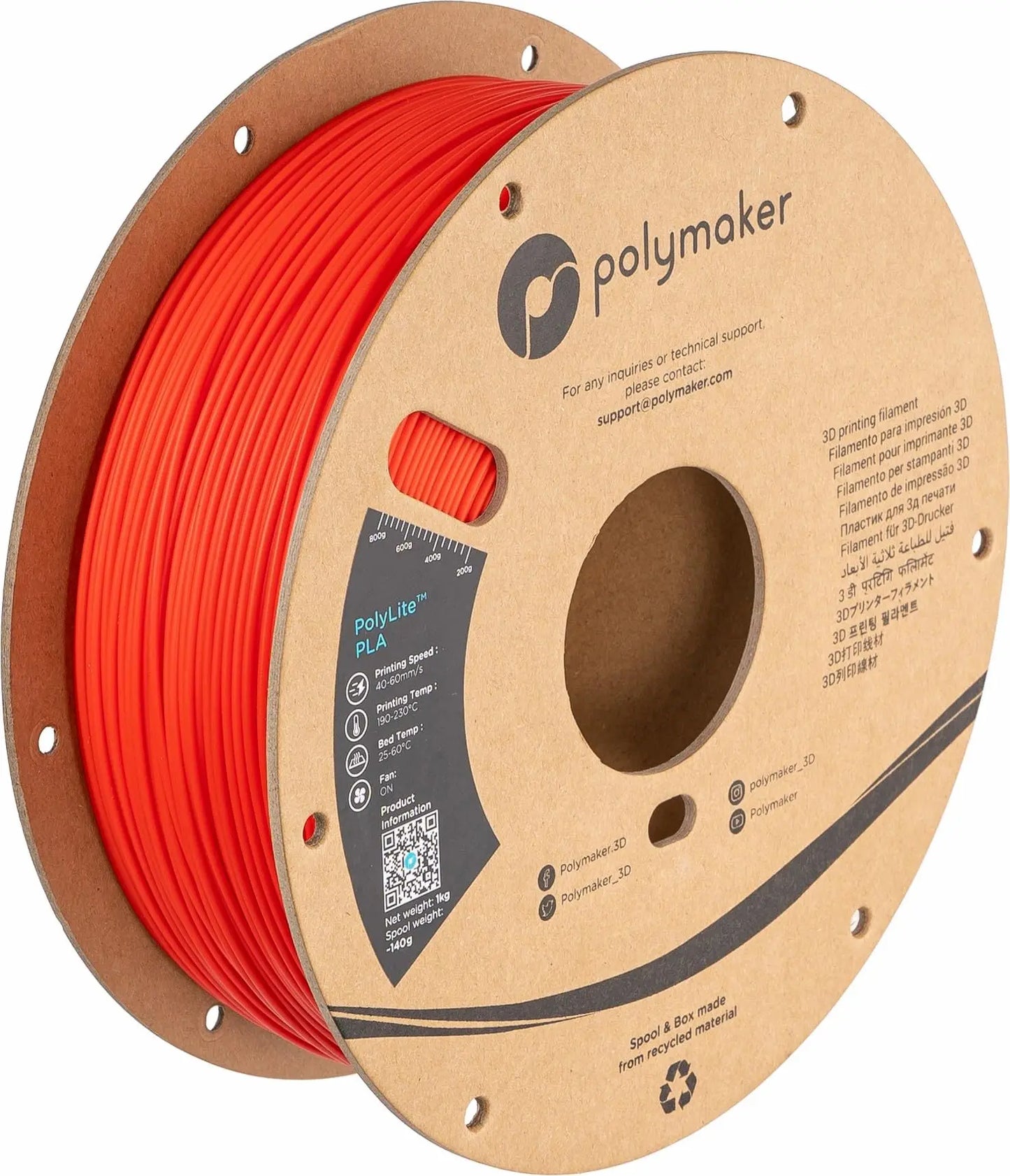 PLA Filament, Natural 3D Printer PLA Filament 1.75mm 1kg - PolyLite 3D Printing PLA Filament, Dimensional Accuracy +/- 0.03mm, Compatible with Most 3D Printer, Natural i3dyou