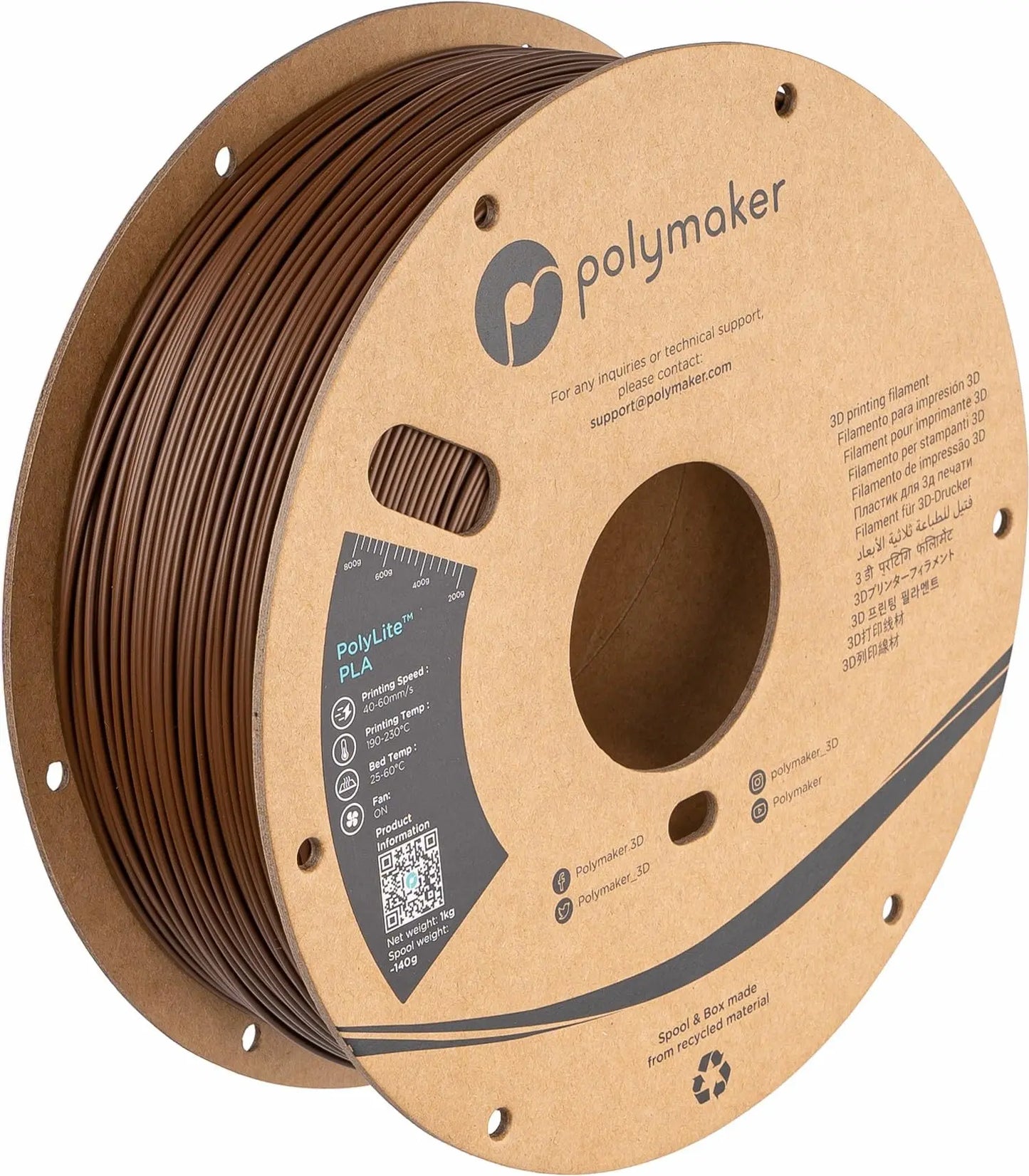 PLA Filament, Natural 3D Printer PLA Filament 1.75mm 1kg - PolyLite 3D Printing PLA Filament, Dimensional Accuracy +/- 0.03mm, Compatible with Most 3D Printer, Natural i3dyou