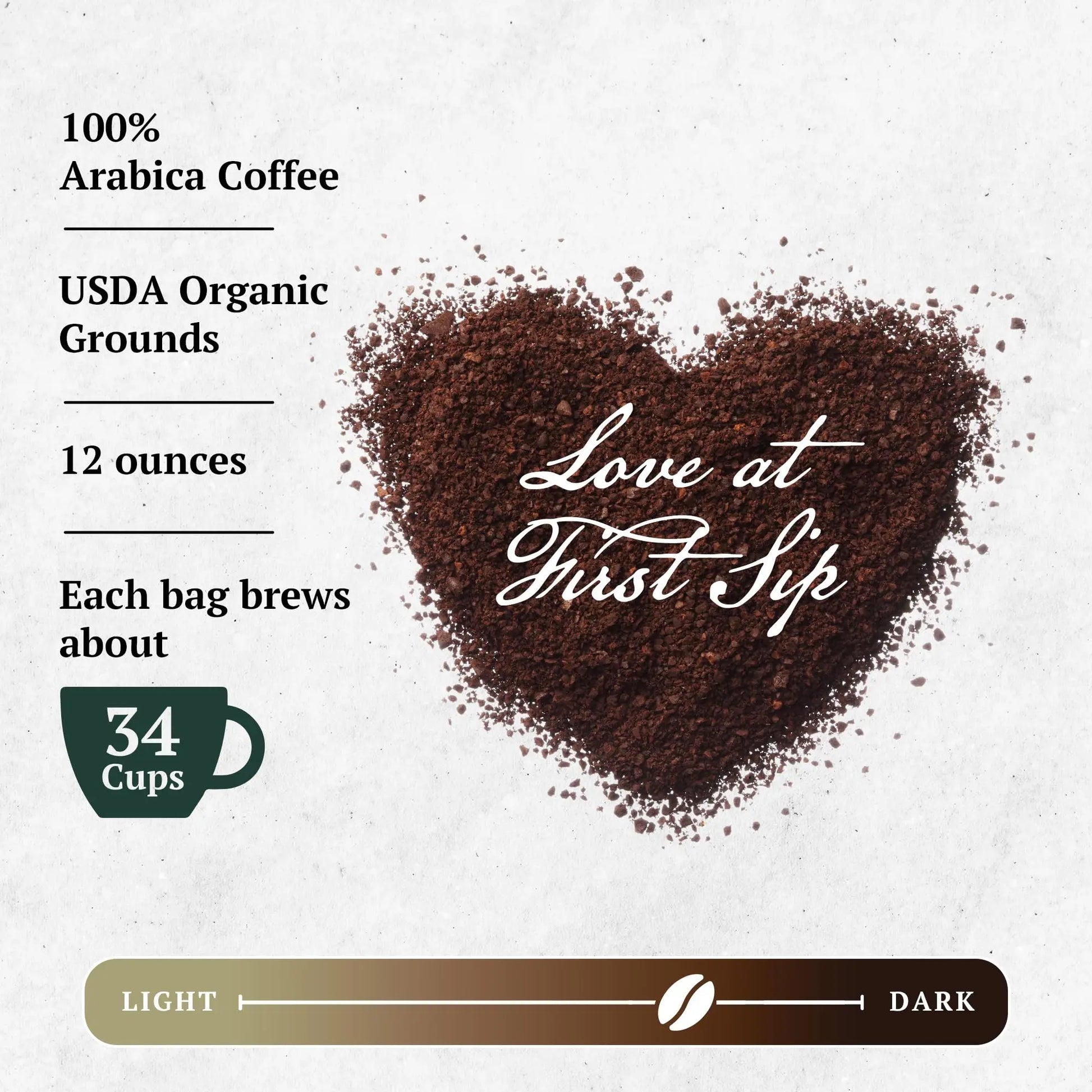 Couple's Coffee Ground Coffee | Jamaican Me Crazy Medium Roast Coffee Blend | Made with 100% Arabica Beans | 12oz bag brews about 34 cups i3dyou