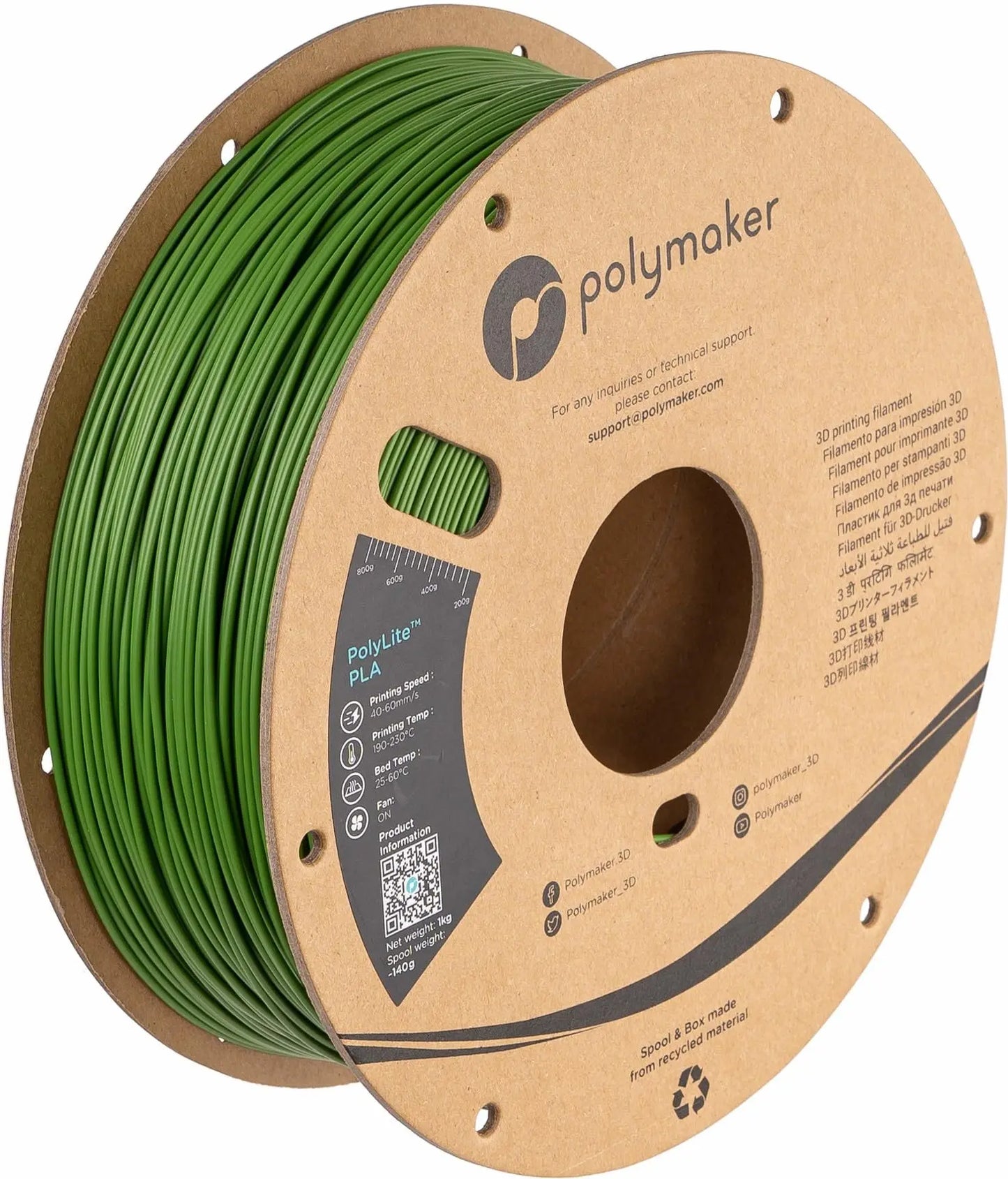 PLA Filament, Natural 3D Printer PLA Filament 1.75mm 1kg - PolyLite 3D Printing PLA Filament, Dimensional Accuracy +/- 0.03mm, Compatible with Most 3D Printer, Natural i3dyou