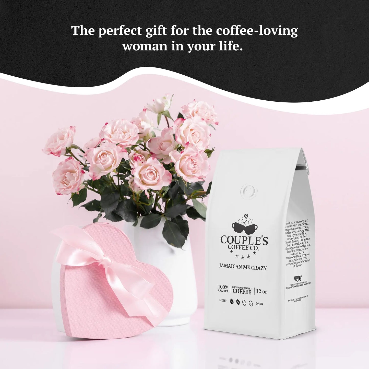 Couple's Coffee Ground Coffee | Jamaican Me Crazy Medium Roast Coffee Blend | Made with 100% Arabica Beans | 12oz bag brews about 34 cups i3dyou