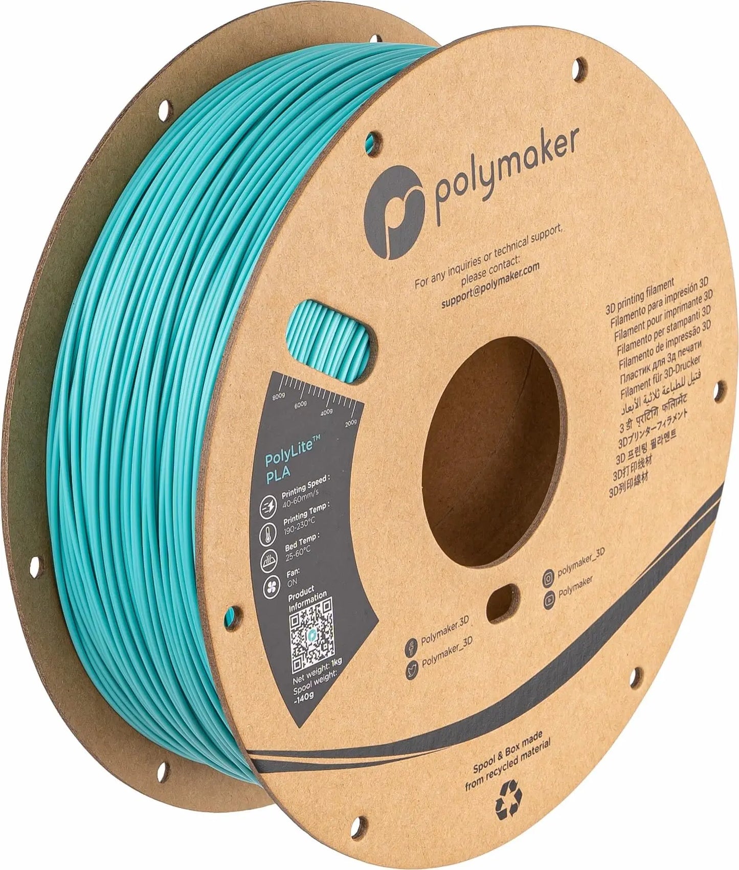 PLA Filament, Natural 3D Printer PLA Filament 1.75mm 1kg - PolyLite 3D Printing PLA Filament, Dimensional Accuracy +/- 0.03mm, Compatible with Most 3D Printer, Natural i3dyou