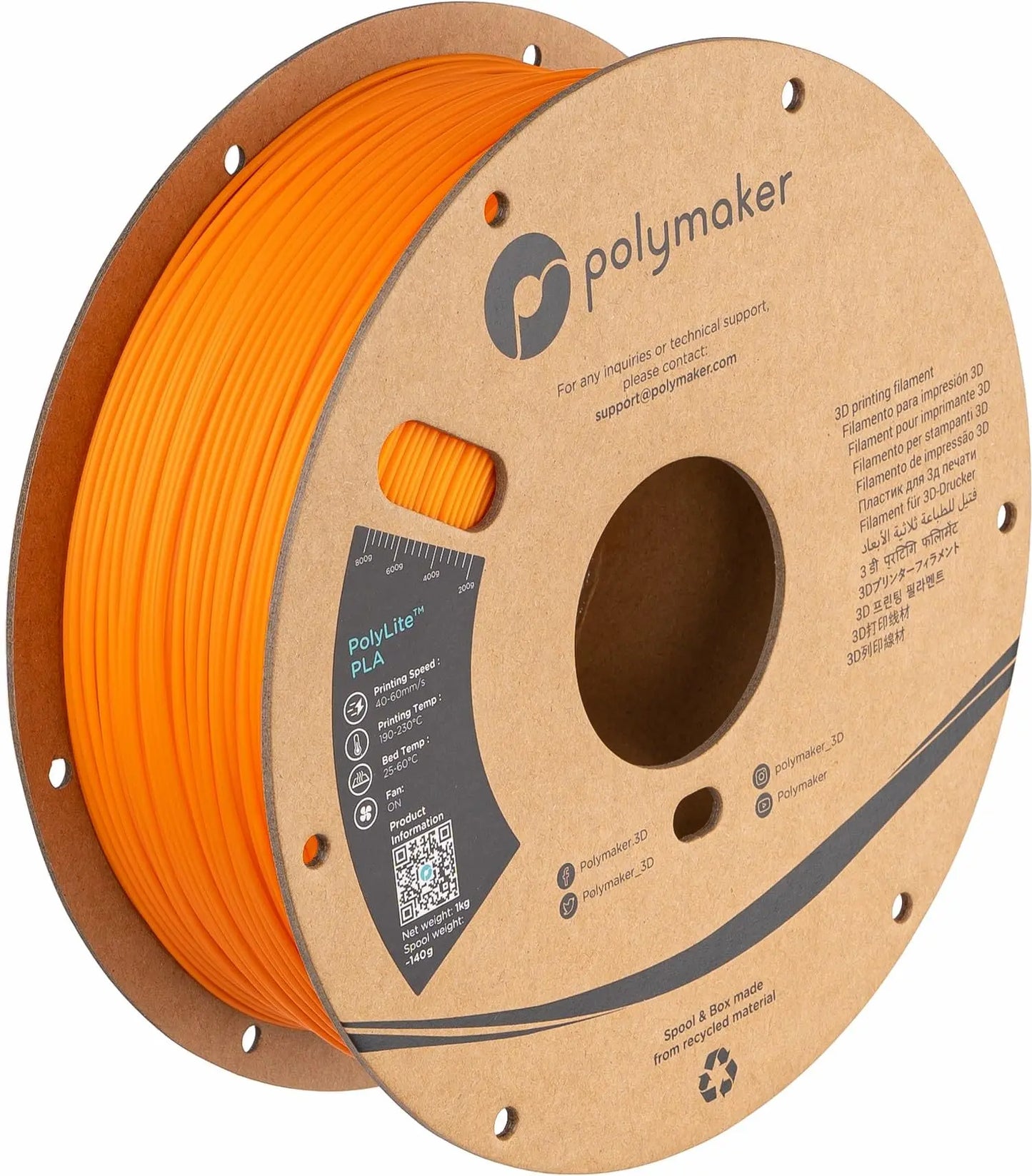 PLA Filament, Natural 3D Printer PLA Filament 1.75mm 1kg - PolyLite 3D Printing PLA Filament, Dimensional Accuracy +/- 0.03mm, Compatible with Most 3D Printer, Natural i3dyou
