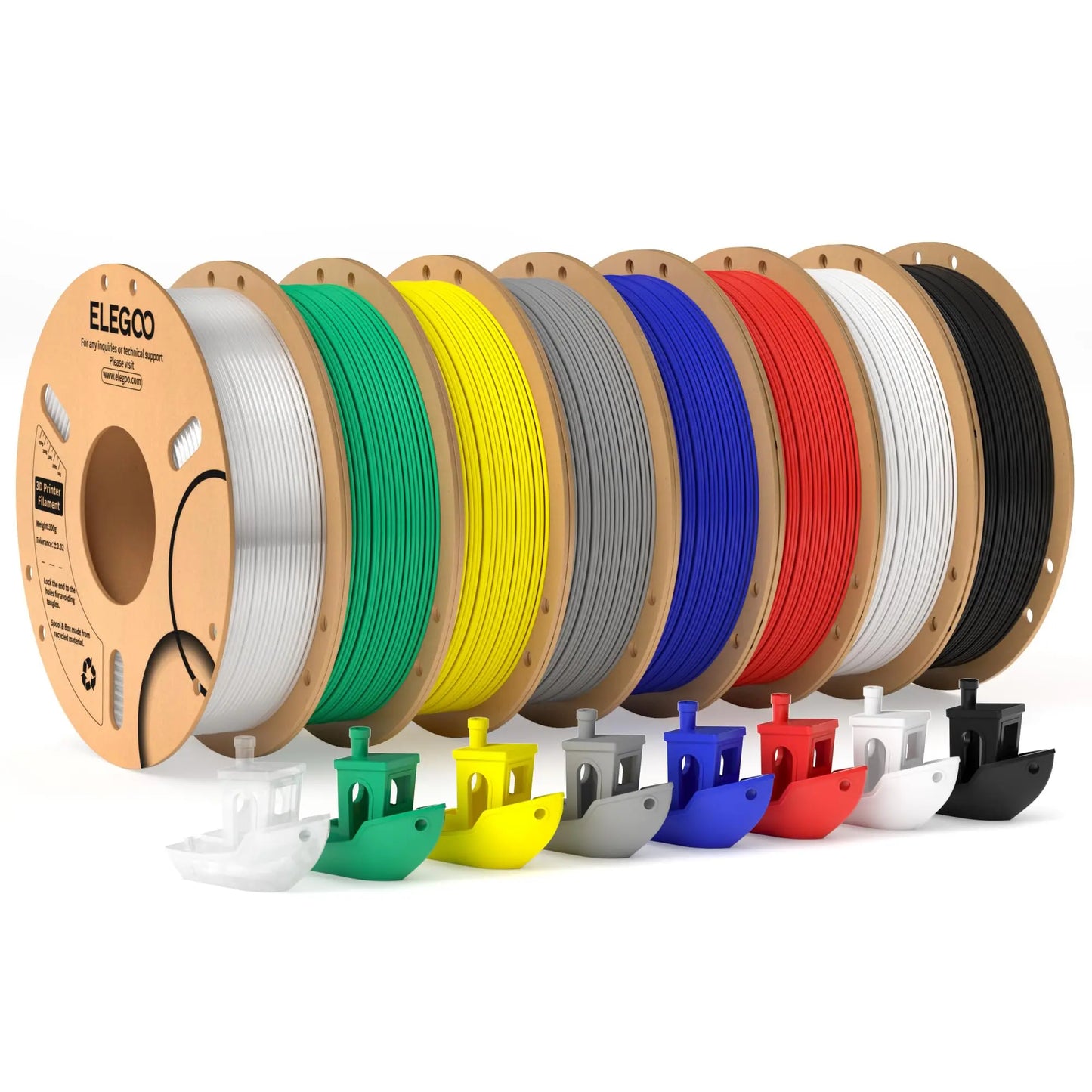ELEGOO PLA Filament 1.75mm Black 2KG, 3D Printer Filament Dimensional Accuracy +/- 0.02mm, 2 Pack 1kg Cardboard Spool(2.2lbs) 3D Printing Filament Fits for Most FDM 3D Printers i3dyou
