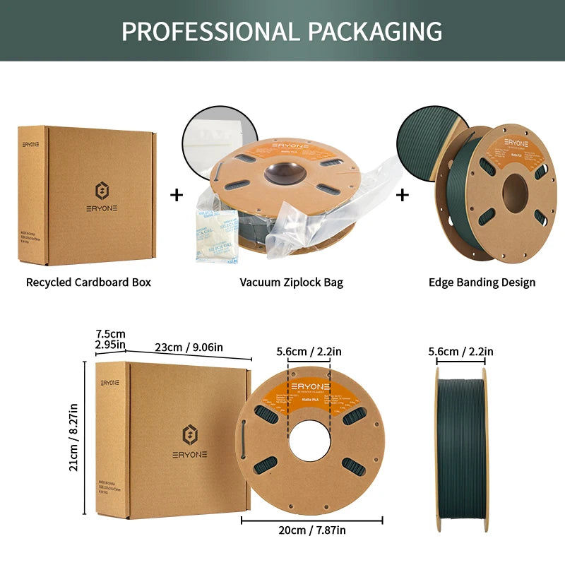 ERYONE PLA Matte Premium Filament 3D Print,Multicolor Available,big sale 1kg pla matte filament,New Style,1KG/Spool