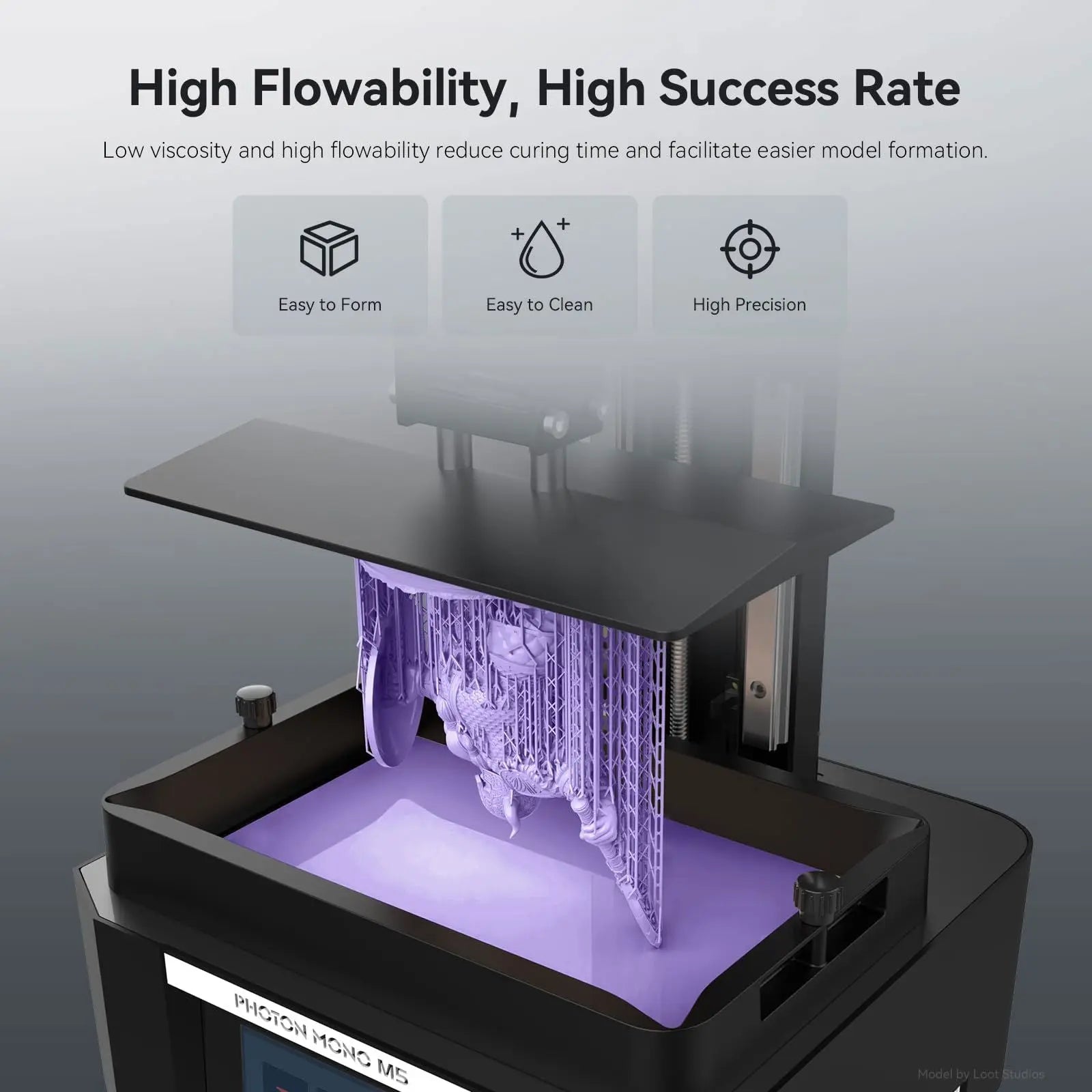 ANYCUBIC ABS-Like Resin Pro 2, Upgraded 8K 3D Printer Resin with Enhanced Strength and Toughness, High Precision, Low Odor, Wide Compatibility for All LCD Resin 3D Printers (Grey, 1kg) - i3dyou