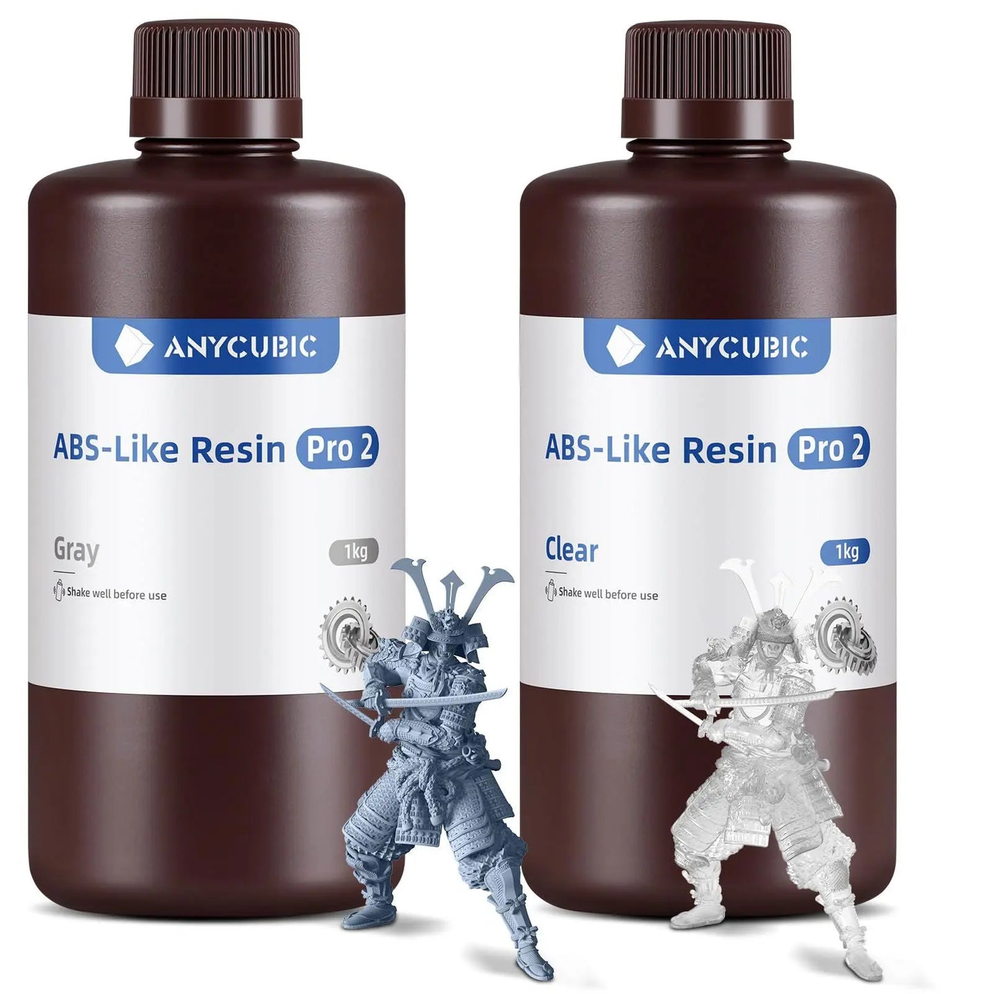 ANYCUBIC ABS-Like Resin Pro 2, Upgraded 8K 3D Printer Resin with Enhanced Strength and Toughness, High Precision, Low Odor, Wide Compatibility for All LCD Resin 3D Printers (Grey, 1kg) - i3dyou