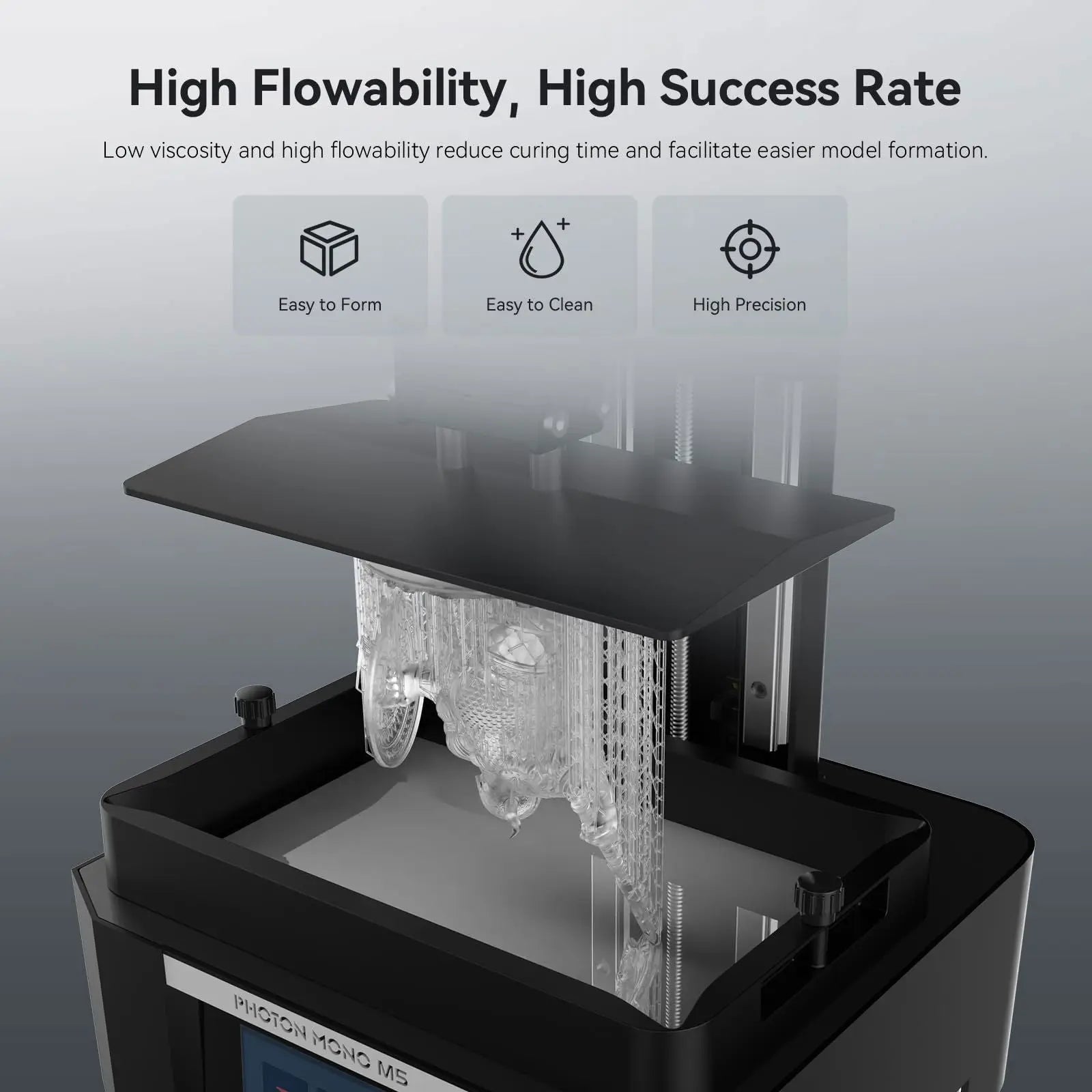 ANYCUBIC ABS-Like Resin Pro 2, Upgraded 8K 3D Printer Resin with Enhanced Strength and Toughness, High Precision, Low Odor, Wide Compatibility for All LCD Resin 3D Printers (Grey, 1kg) - i3dyou