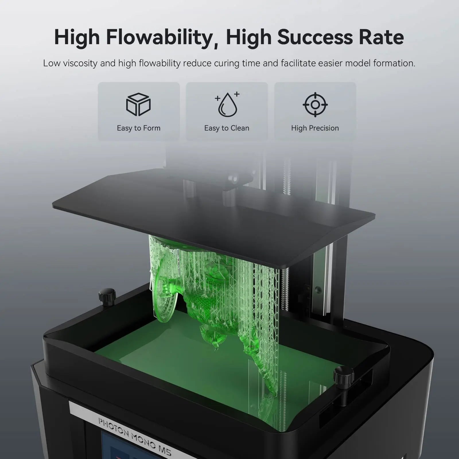 ANYCUBIC ABS-Like Resin Pro 2, Upgraded 8K 3D Printer Resin with Enhanced Strength and Toughness, High Precision, Low Odor, Wide Compatibility for All LCD Resin 3D Printers (Grey, 1kg) - i3dyou