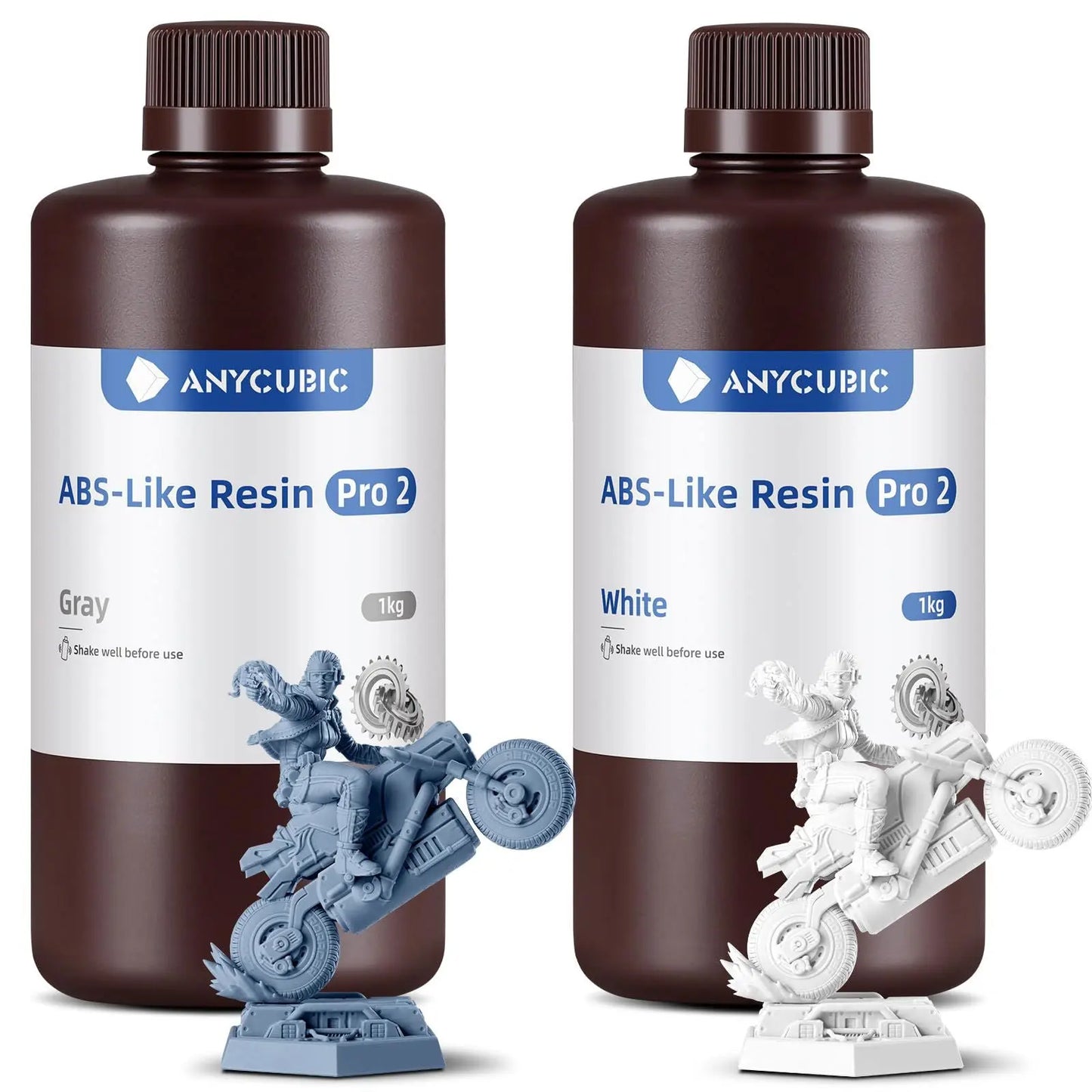 ANYCUBIC ABS-Like Resin Pro 2, Upgraded 8K 3D Printer Resin with Enhanced Strength and Toughness, High Precision, Low Odor, Wide Compatibility for All LCD Resin 3D Printers (Grey, 1kg) - i3dyou
