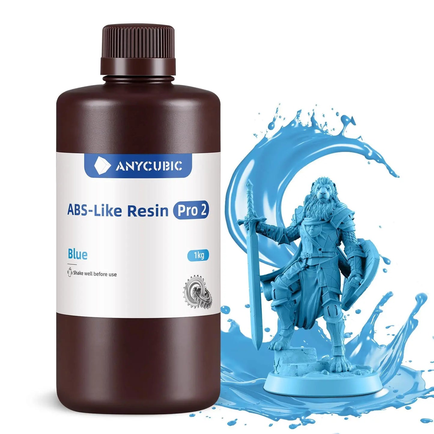 ANYCUBIC ABS-Like Resin Pro 2, Upgraded 8K 3D Printer Resin with Enhanced Strength and Toughness, High Precision, Low Odor, Wide Compatibility for All LCD Resin 3D Printers (Grey, 1kg) - i3dyou