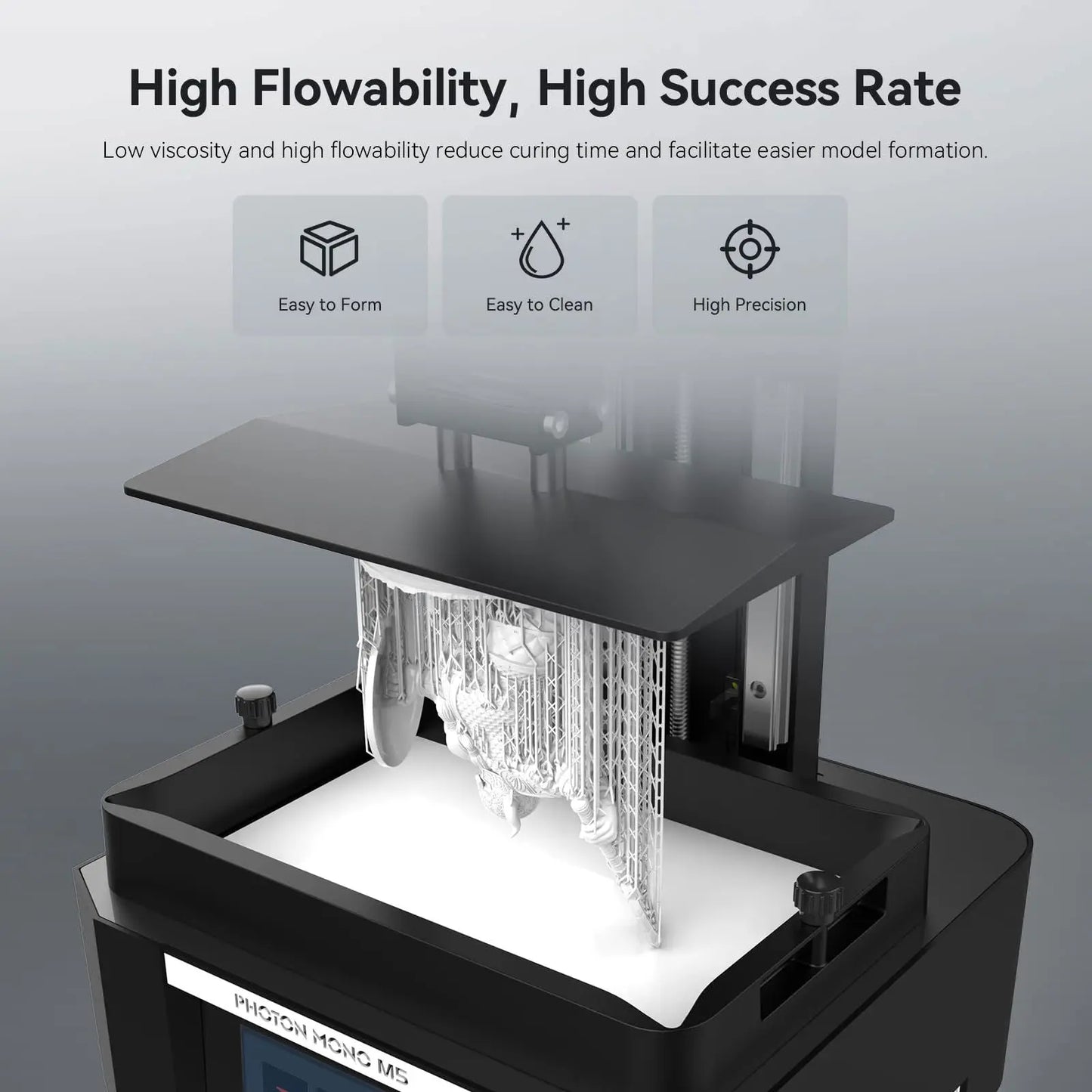 ANYCUBIC ABS-Like Resin Pro 2, Upgraded 8K 3D Printer Resin with Enhanced Strength and Toughness, High Precision, Low Odor, Wide Compatibility for All LCD Resin 3D Printers (Grey, 1kg) - i3dyou