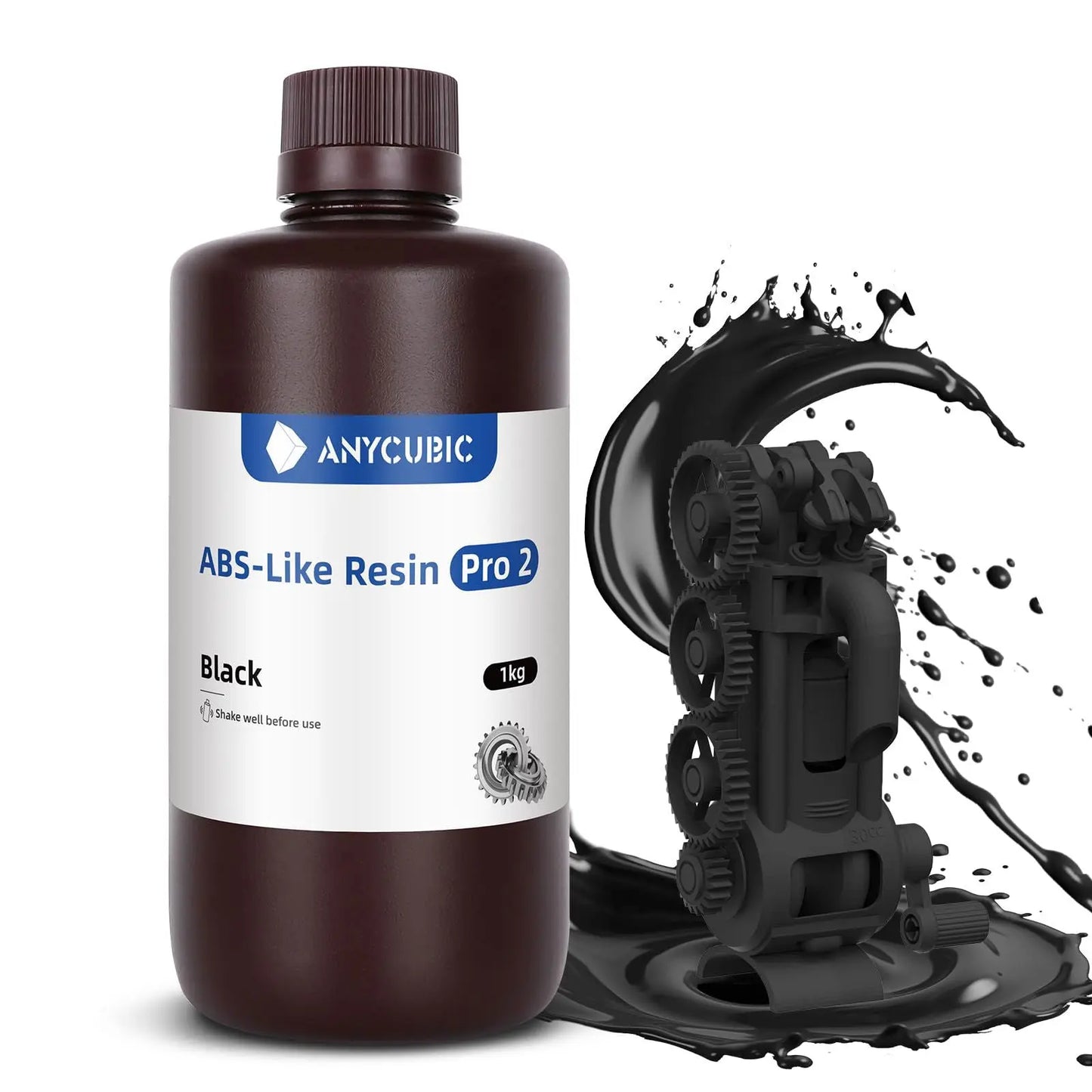 ANYCUBIC ABS-Like Resin Pro 2, Upgraded 8K 3D Printer Resin with Enhanced Strength and Toughness, High Precision, Low Odor, Wide Compatibility for All LCD Resin 3D Printers (Grey, 1kg) - i3dyou
