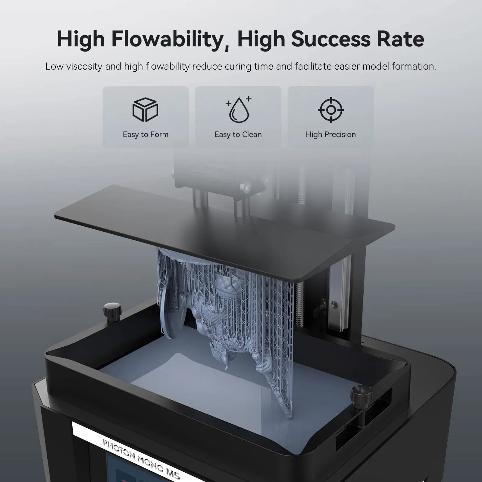 ANYCUBIC ABS-Like Resin Pro 2, Upgraded 8K 3D Printer Resin with Enhanced Strength and Toughness, High Precision, Low Odor, Wide Compatibility for All LCD Resin 3D Printers (Grey, 1kg) - i3dyou