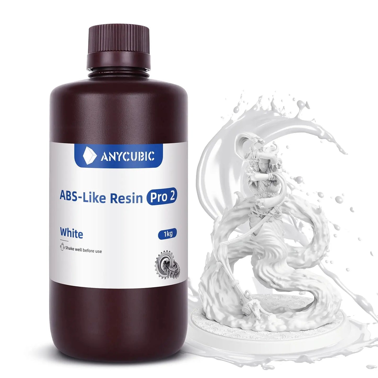 ANYCUBIC ABS-Like Resin Pro 2, Upgraded 8K 3D Printer Resin with Enhanced Strength and Toughness, High Precision, Low Odor, Wide Compatibility for All LCD Resin 3D Printers (Grey, 1kg) - i3dyou