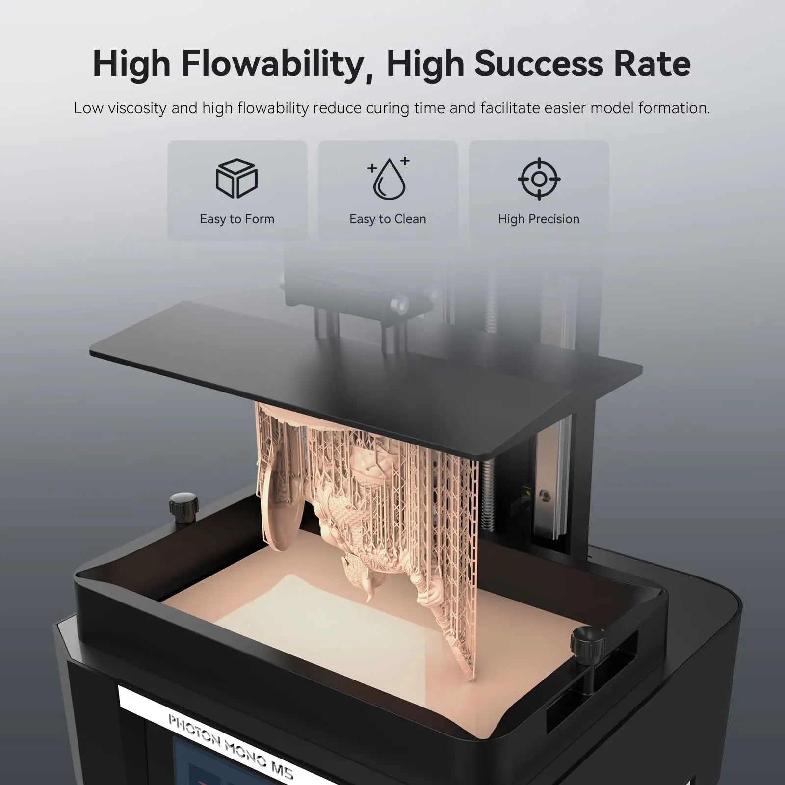 ANYCUBIC ABS-Like Resin Pro 2, Upgraded 8K 3D Printer Resin with Enhanced Strength and Toughness, High Precision, Low Odor, Wide Compatibility for All LCD Resin 3D Printers (Grey, 1kg) - i3dyou