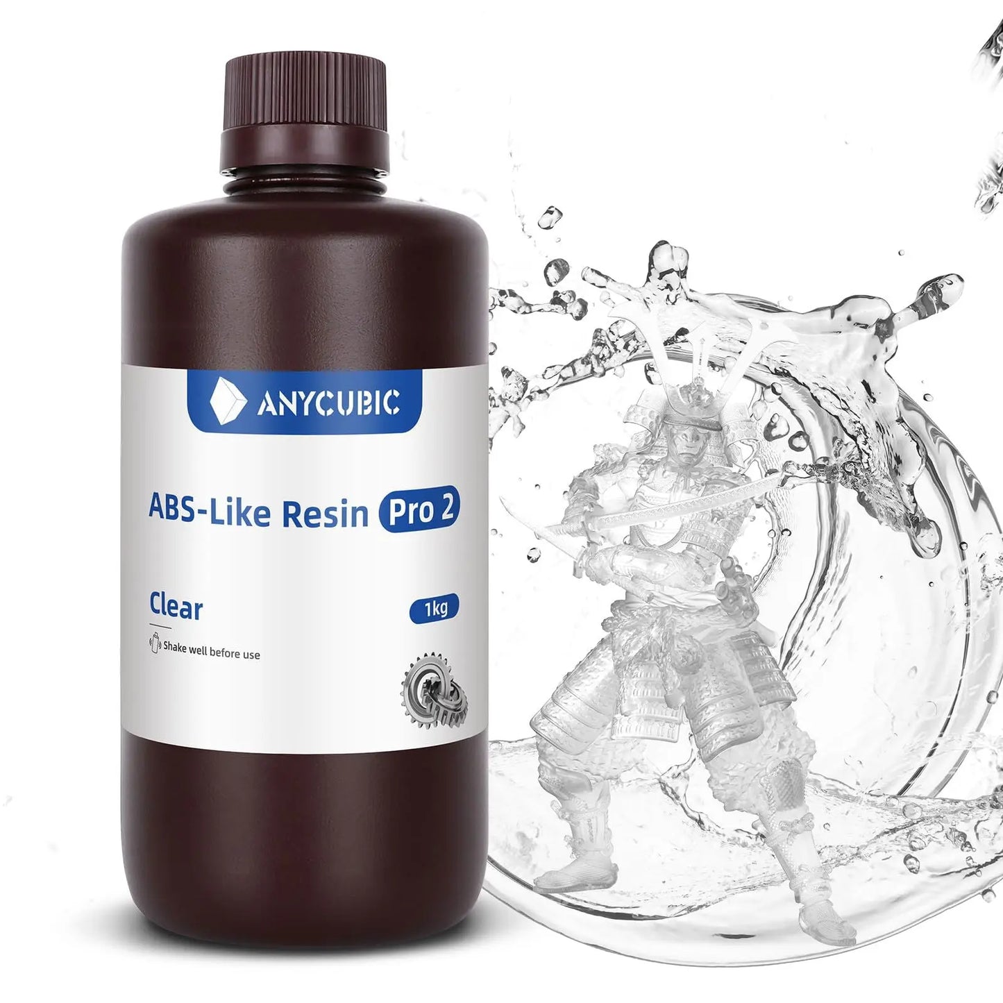ANYCUBIC ABS-Like Resin Pro 2, Upgraded 8K 3D Printer Resin with Enhanced Strength and Toughness, High Precision, Low Odor, Wide Compatibility for All LCD Resin 3D Printers (Grey, 1kg) - i3dyou