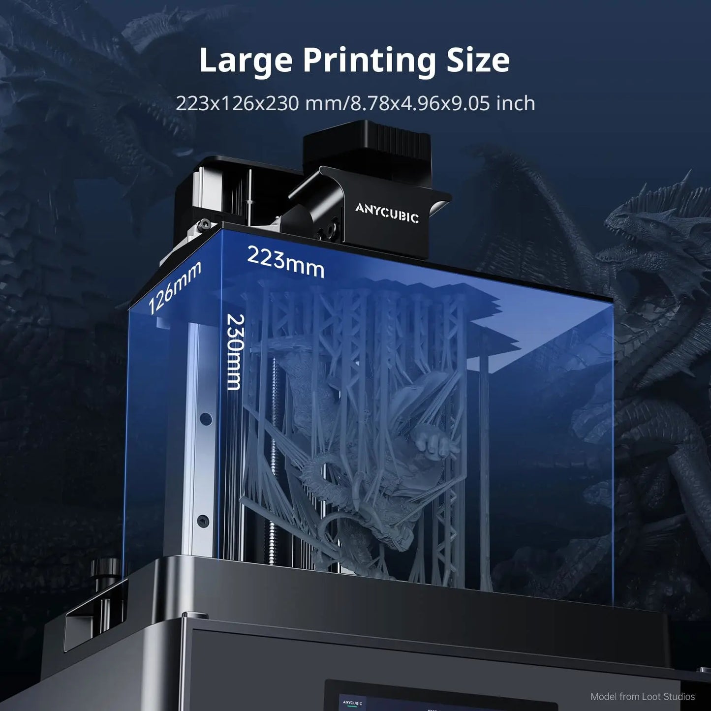 ANYCUBIC Resin 3D Printer, Photon Mono 2 3D Printer with 6.6" Monochrome LCD Screen Fast Printing, Upgraded LighTurbo Matrix, 6.49'' x 5.62'' x 3.5'' (HWD) 3D Printing Size - i3dyou