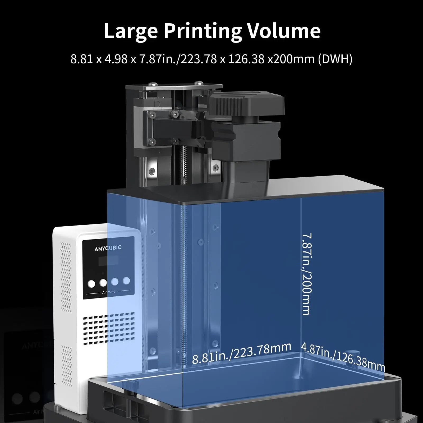 ANYCUBIC Resin 3D Printer, Photon Mono 2 3D Printer with 6.6" Monochrome LCD Screen Fast Printing, Upgraded LighTurbo Matrix, 6.49'' x 5.62'' x 3.5'' (HWD) 3D Printing Size - i3dyou