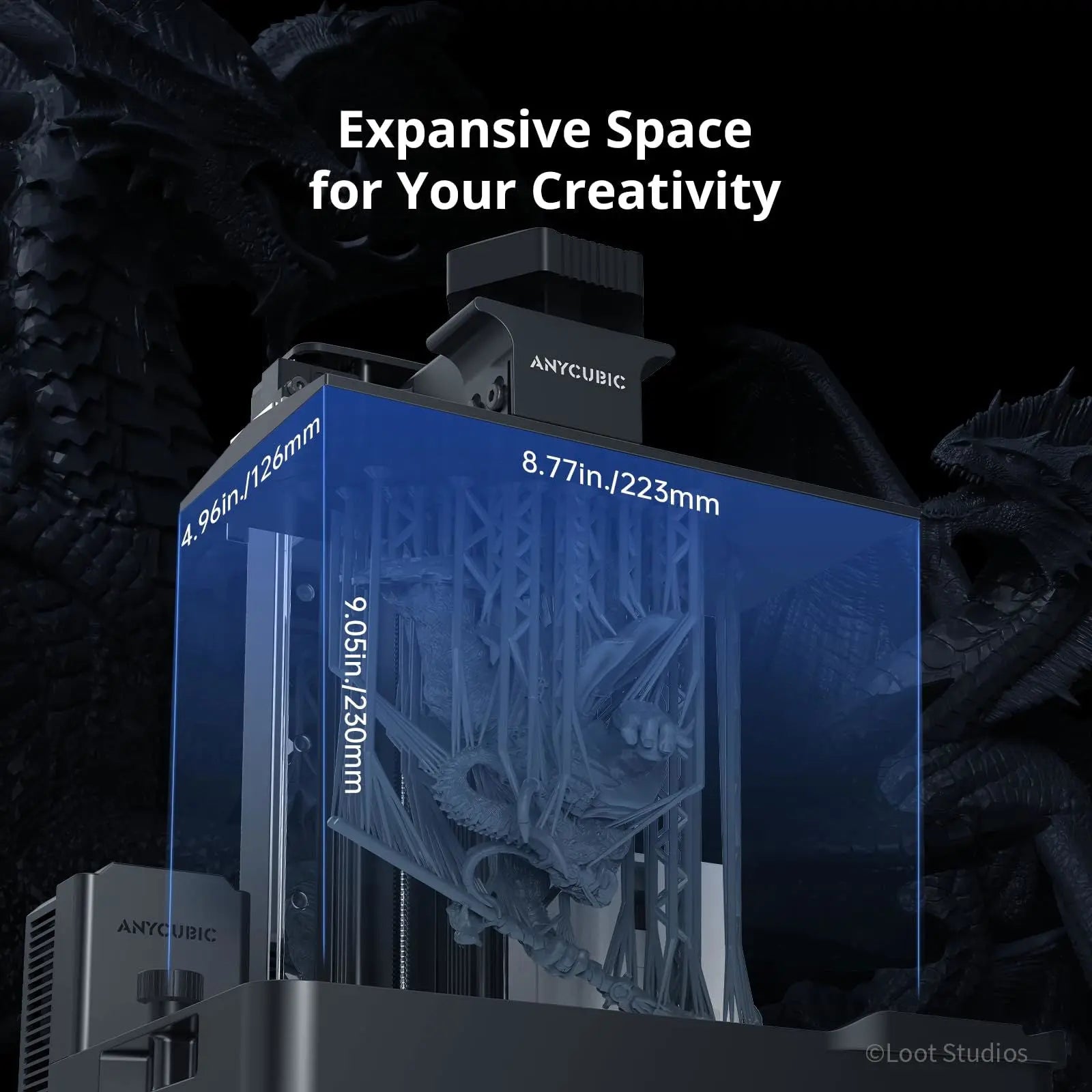 ANYCUBIC Resin 3D Printer, Photon Mono 2 3D Printer with 6.6" Monochrome LCD Screen Fast Printing, Upgraded LighTurbo Matrix, 6.49'' x 5.62'' x 3.5'' (HWD) 3D Printing Size - i3dyou