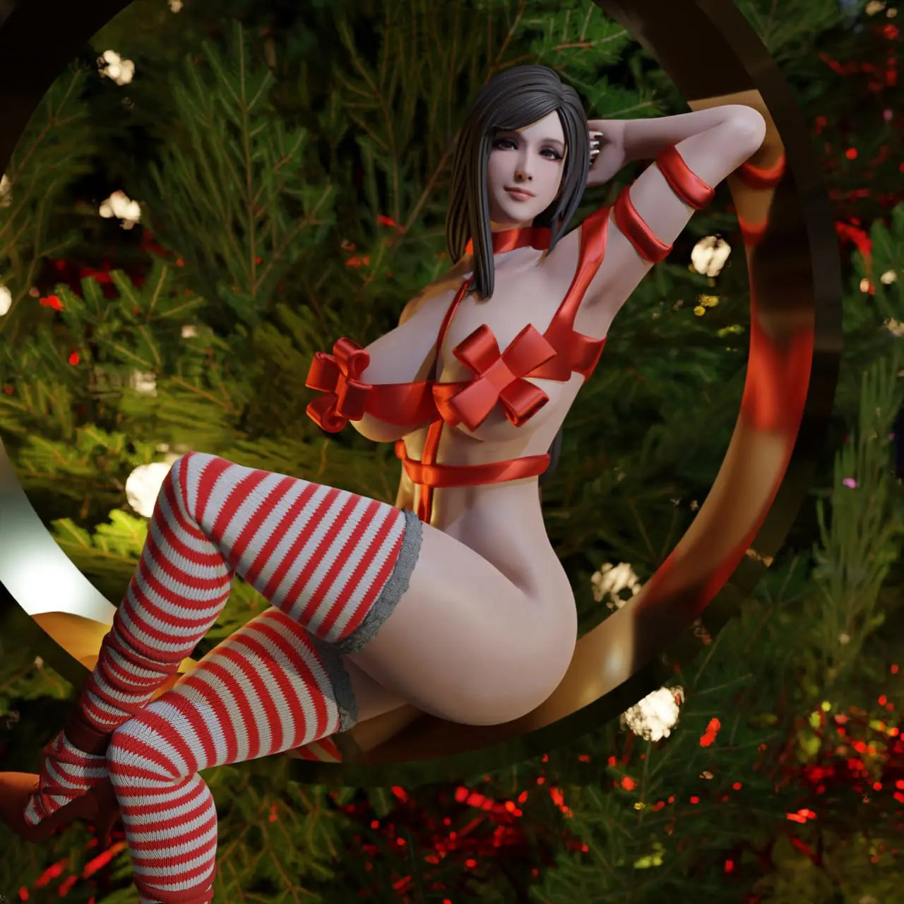 Anime Tifa Lockhart Christmas Ornament 3d printable file - i3dyou